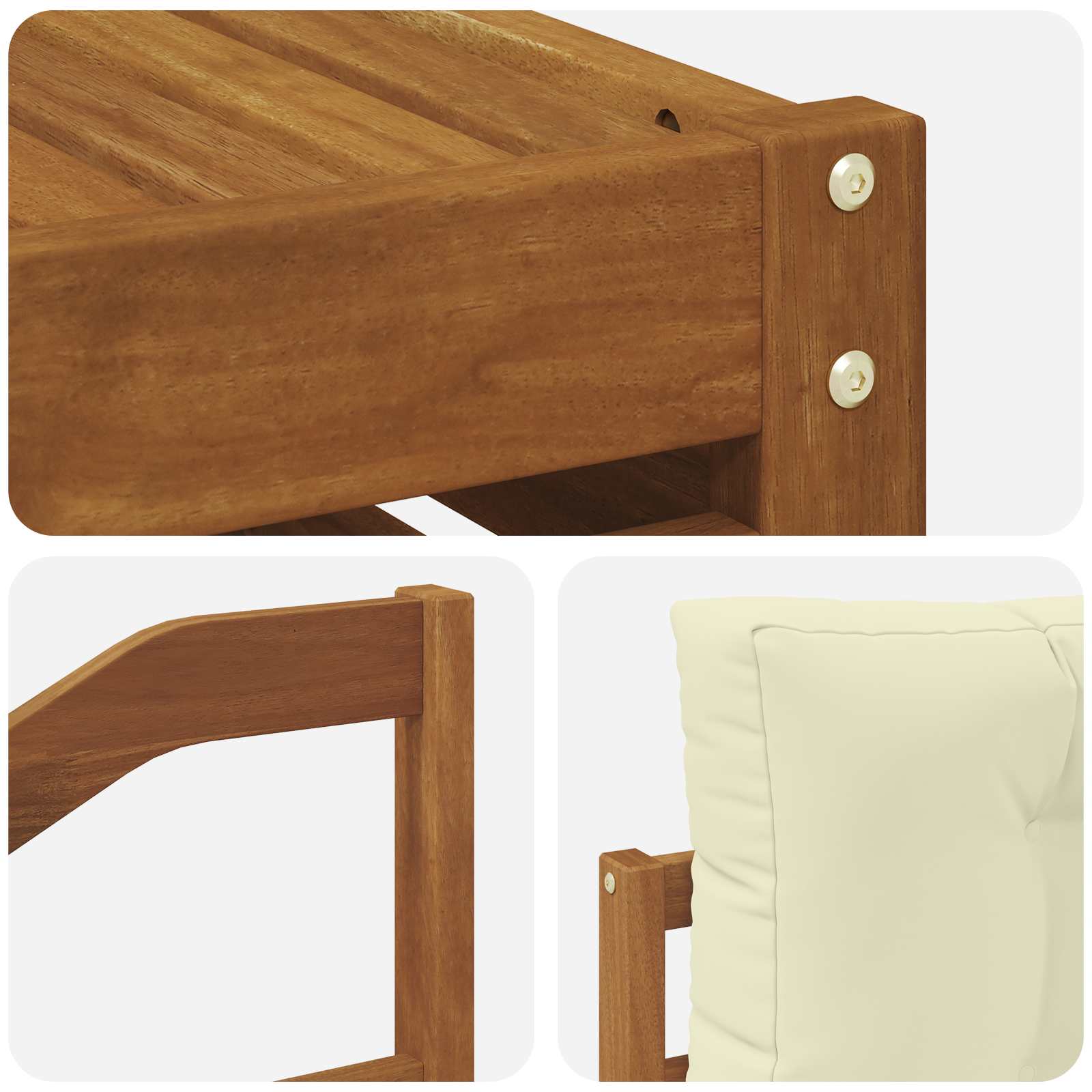 Buiten bankenset met kussen 7 pcs Natuurlijk en Crème is nu te koop bij PeponiXL, paradijselijk wonen!