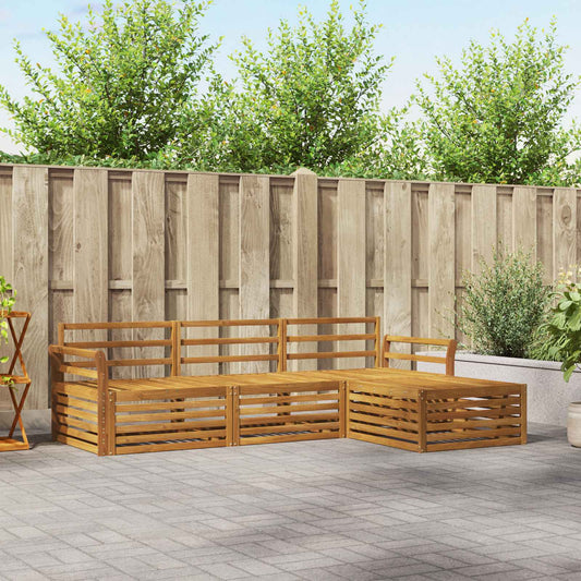 Buiten bankenset Naturel 254 x 162,5 x 73 cm Massief Acaciahout is nu te koop bij PeponiXL, paradijselijk wonen!