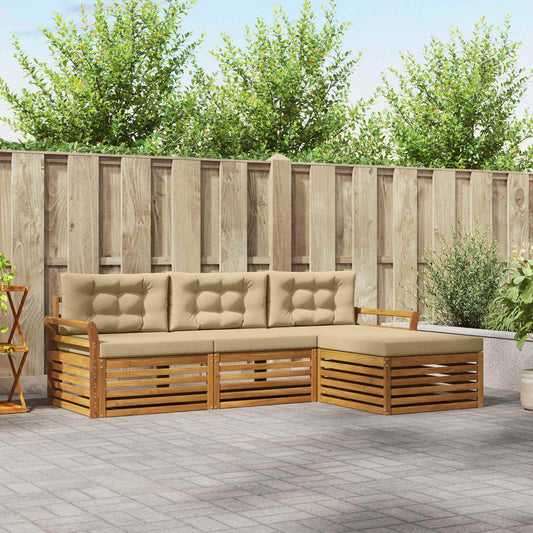 Buiten bankenset Natuurlijk en Beige 254 x 162,5 x 73 cm is nu te koop bij PeponiXL, paradijselijk wonen!