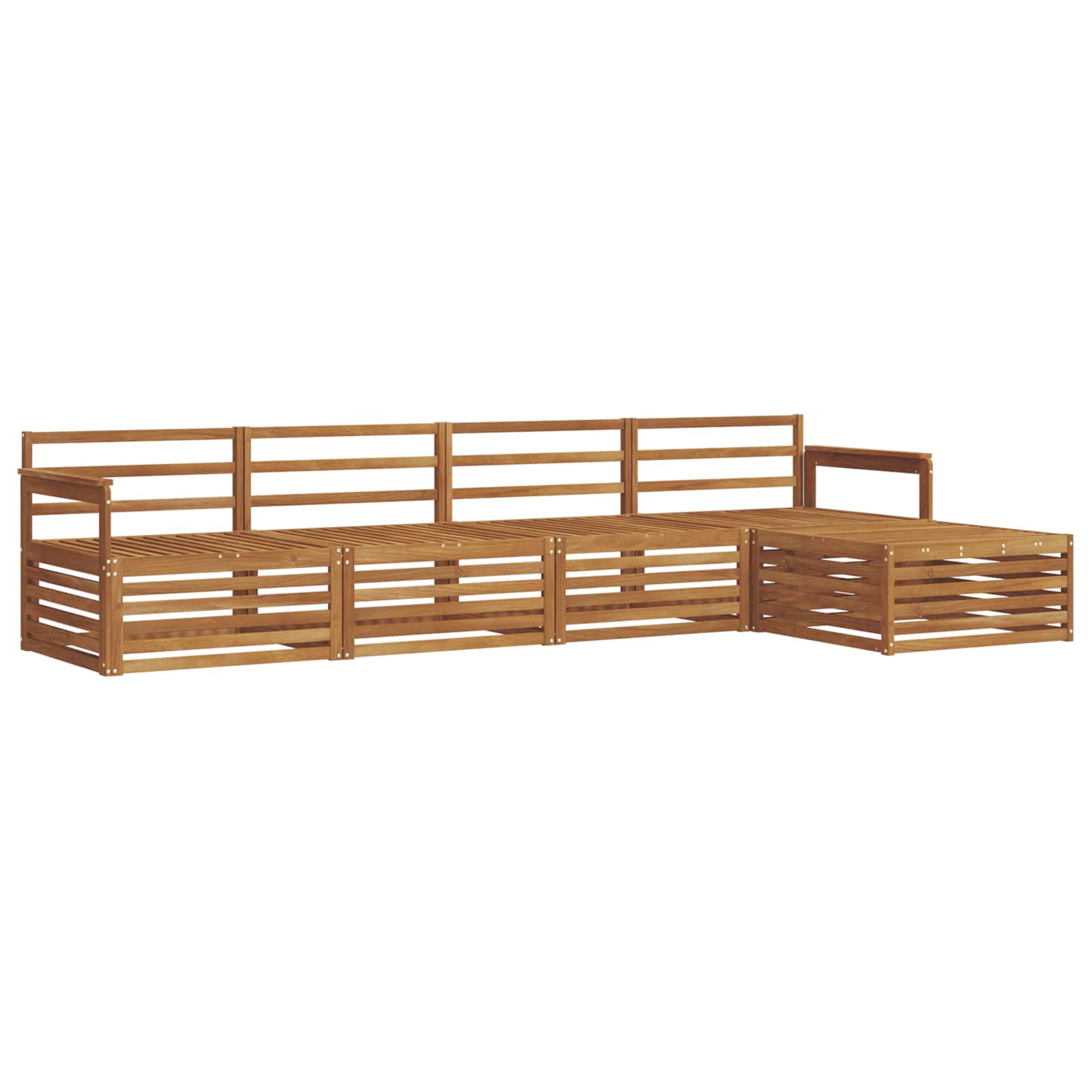 Buiten bankenset 5 pcs Naturel is nu te koop bij PeponiXL, paradijselijk wonen!