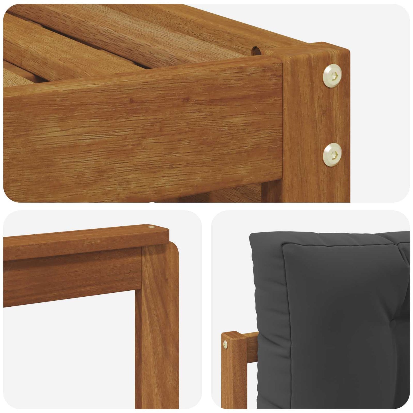 Buiten bankenset met kussen 5 pcs Natuurlijk en Antraciet is nu te koop bij PeponiXL, paradijselijk wonen!