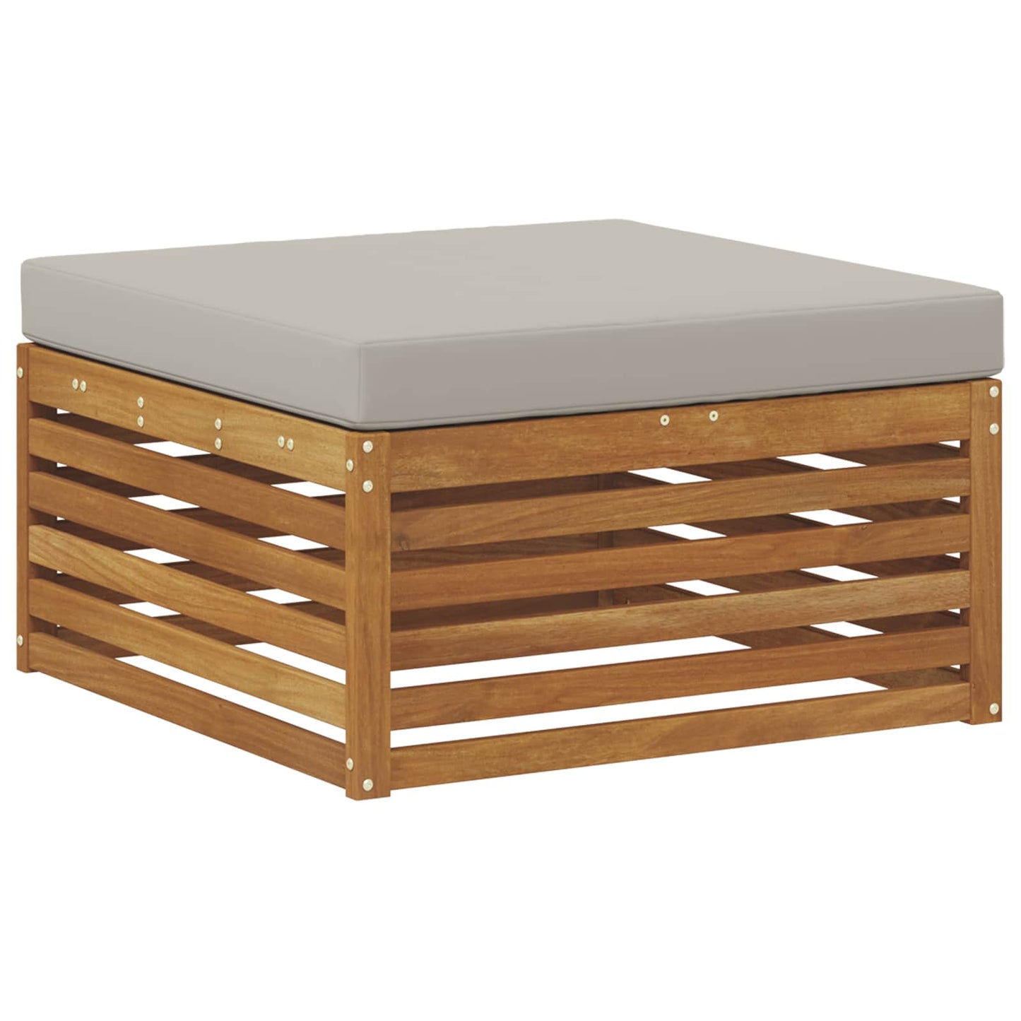 Buiten bankenset met kussen 5 pcs Natuurlijk en Lichtgrijs is nu te koop bij PeponiXL, paradijselijk wonen!