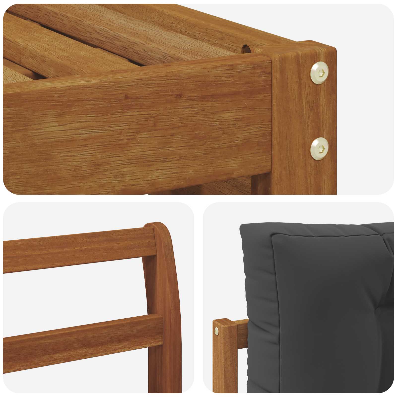Buiten bankenset met kussen 5 pcs Natuurlijk en Antraciet is nu te koop bij PeponiXL, paradijselijk wonen!