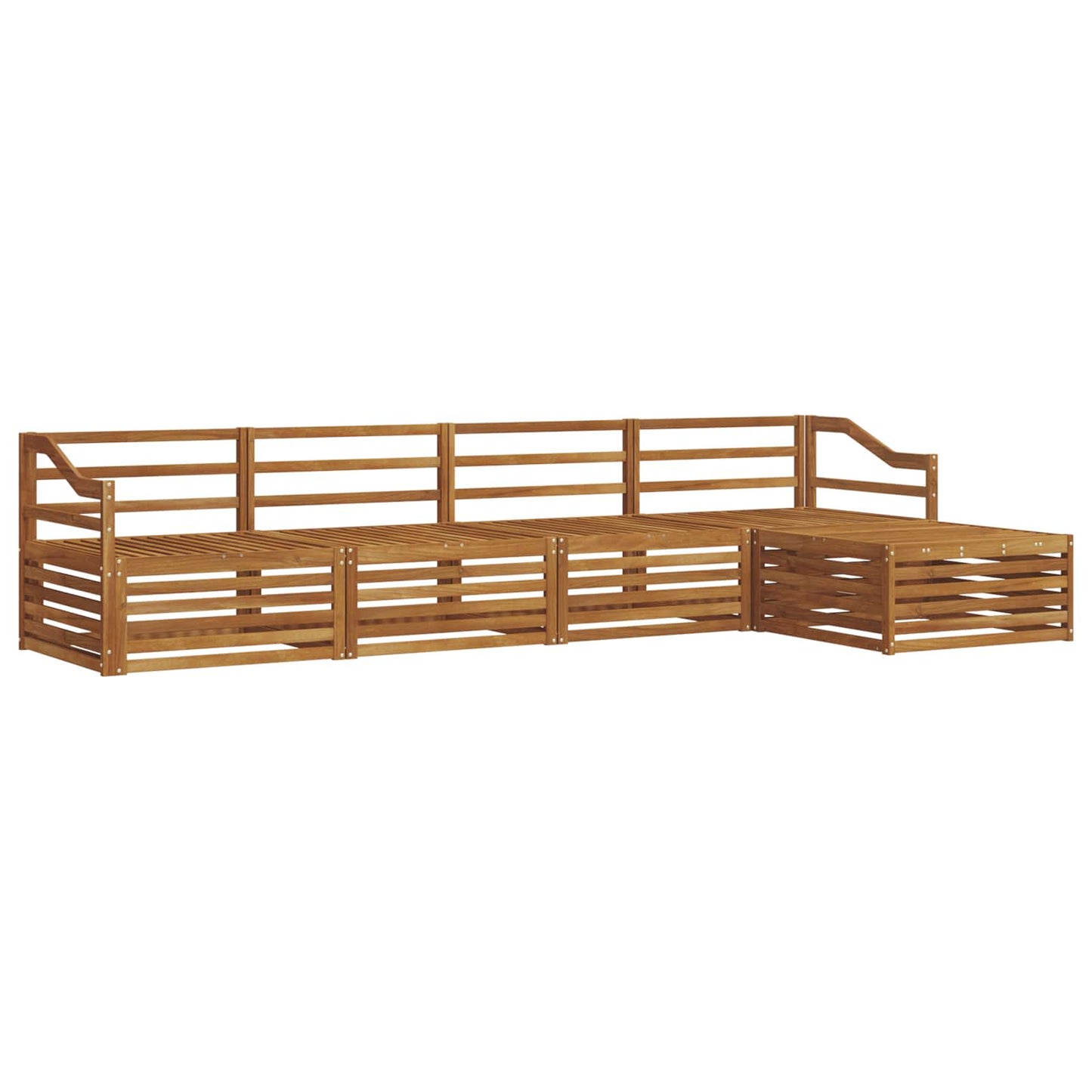 Buiten bankenset 5 pcs Naturel Massief Acaciahout is nu te koop bij PeponiXL, paradijselijk wonen!