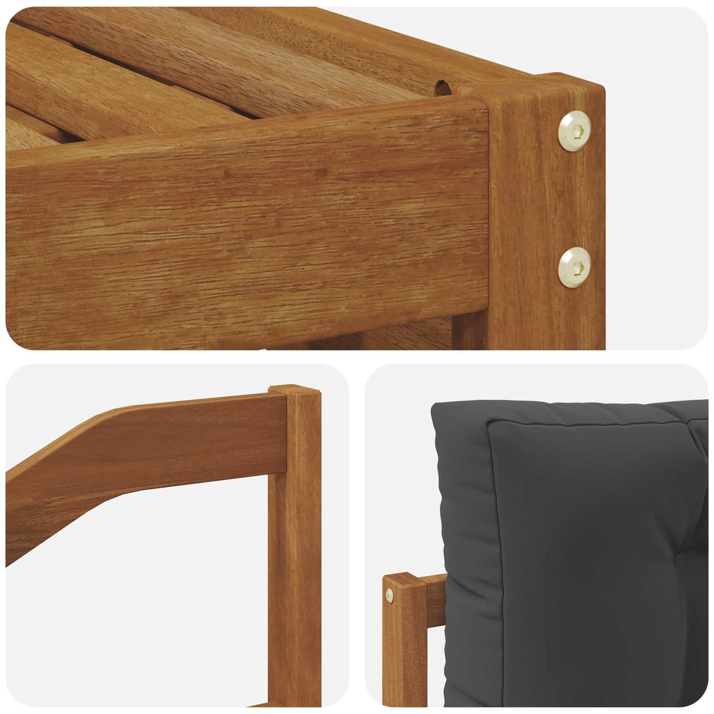 Buiten bankenset met kussen 5 pcs Natuurlijk en Antraciet is nu te koop bij PeponiXL, paradijselijk wonen!