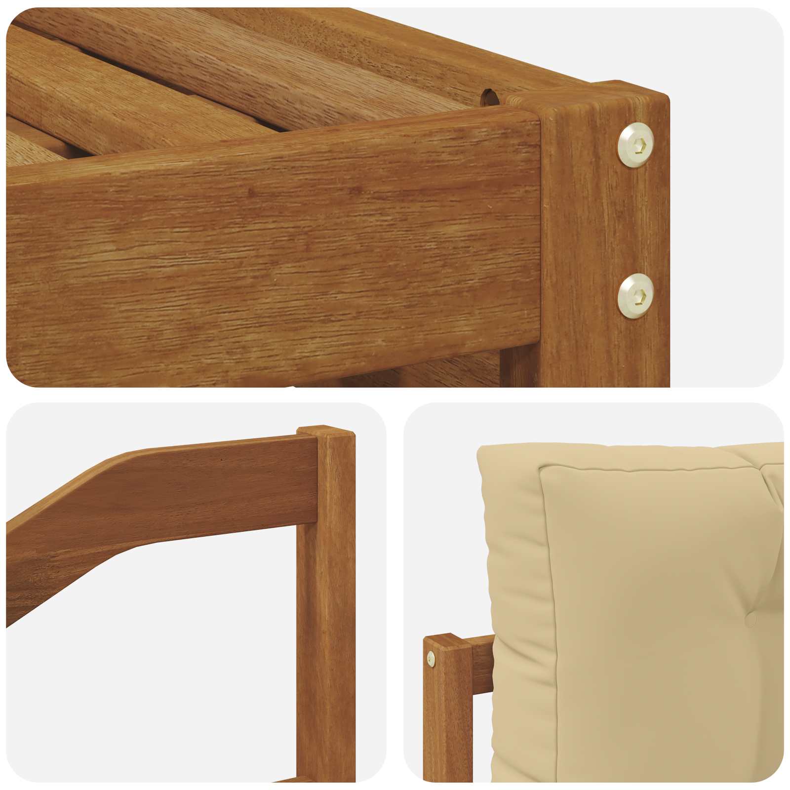 Buiten bankenset met kussen 5 pcs Natuurlijk en Beige is nu te koop bij PeponiXL, paradijselijk wonen!