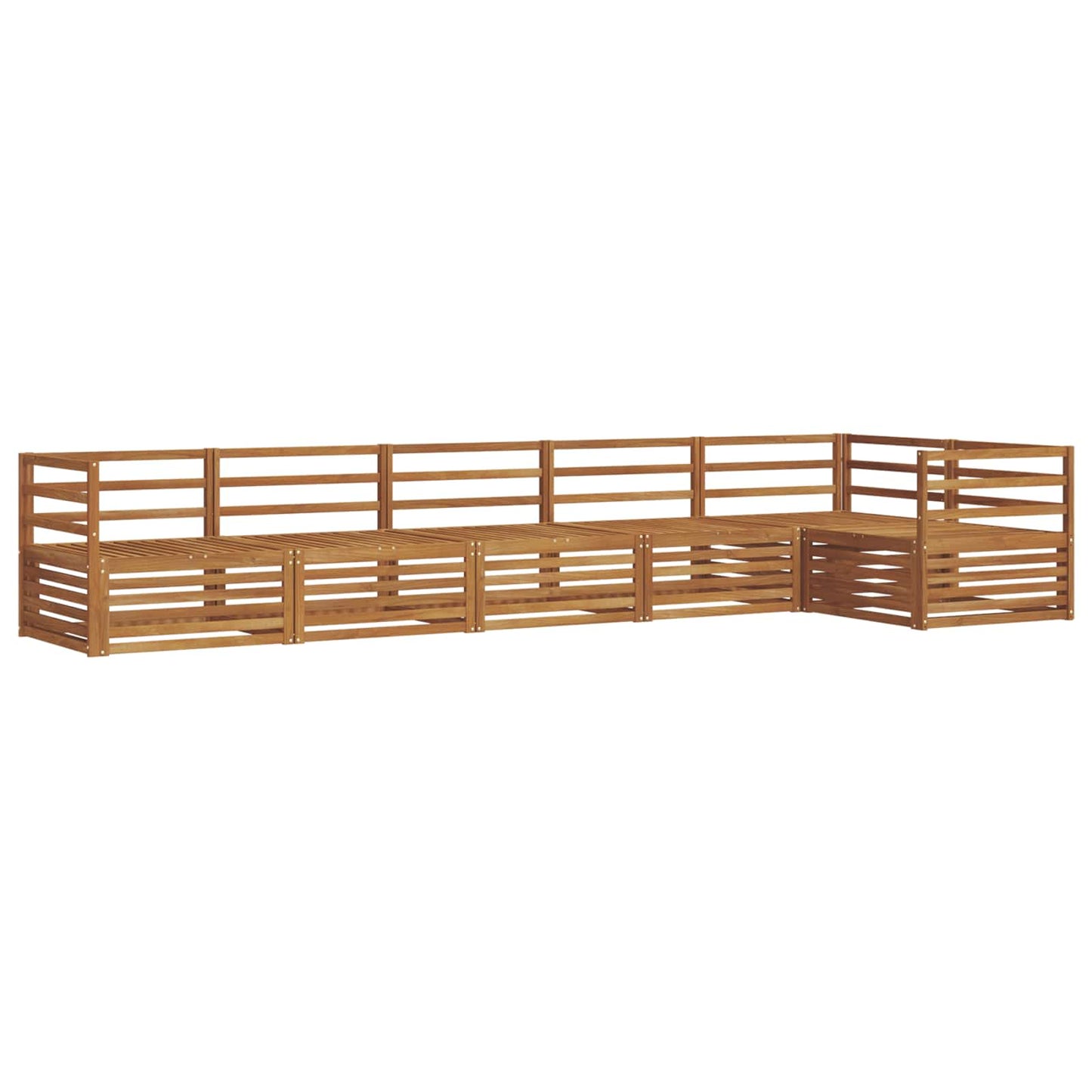 Buiten bankenset 6 pcs Naturel Massief Acaciahout is nu te koop bij PeponiXL, paradijselijk wonen!