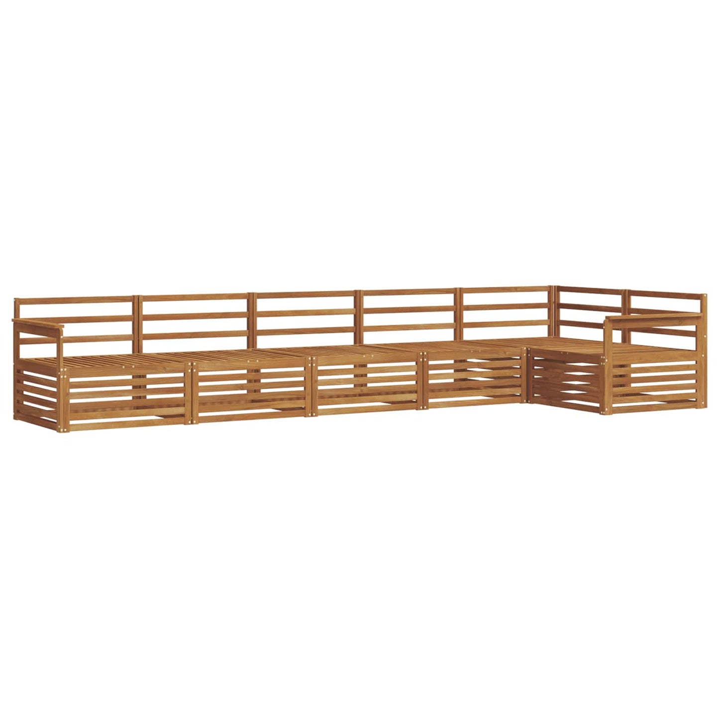 Buiten bankenset 6 pcs Naturel Massief Acaciahout is nu te koop bij PeponiXL, paradijselijk wonen!