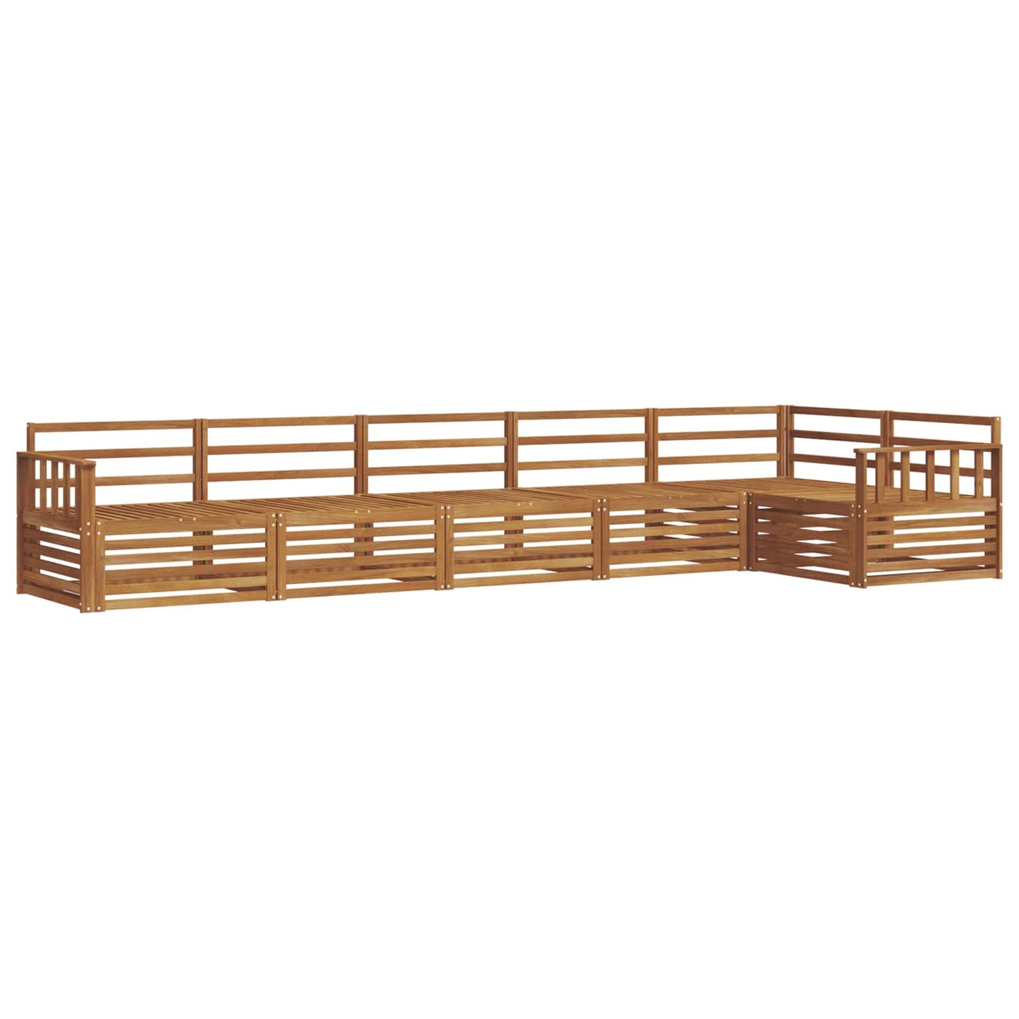Buiten bankenset 6 pcs Naturel Massief Acaciahout is nu te koop bij PeponiXL, paradijselijk wonen!