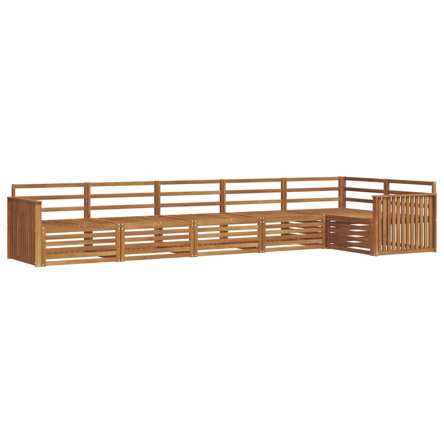 Buiten bankenset 6 pcs Naturel Massief Acaciahout is nu te koop bij PeponiXL, paradijselijk wonen!