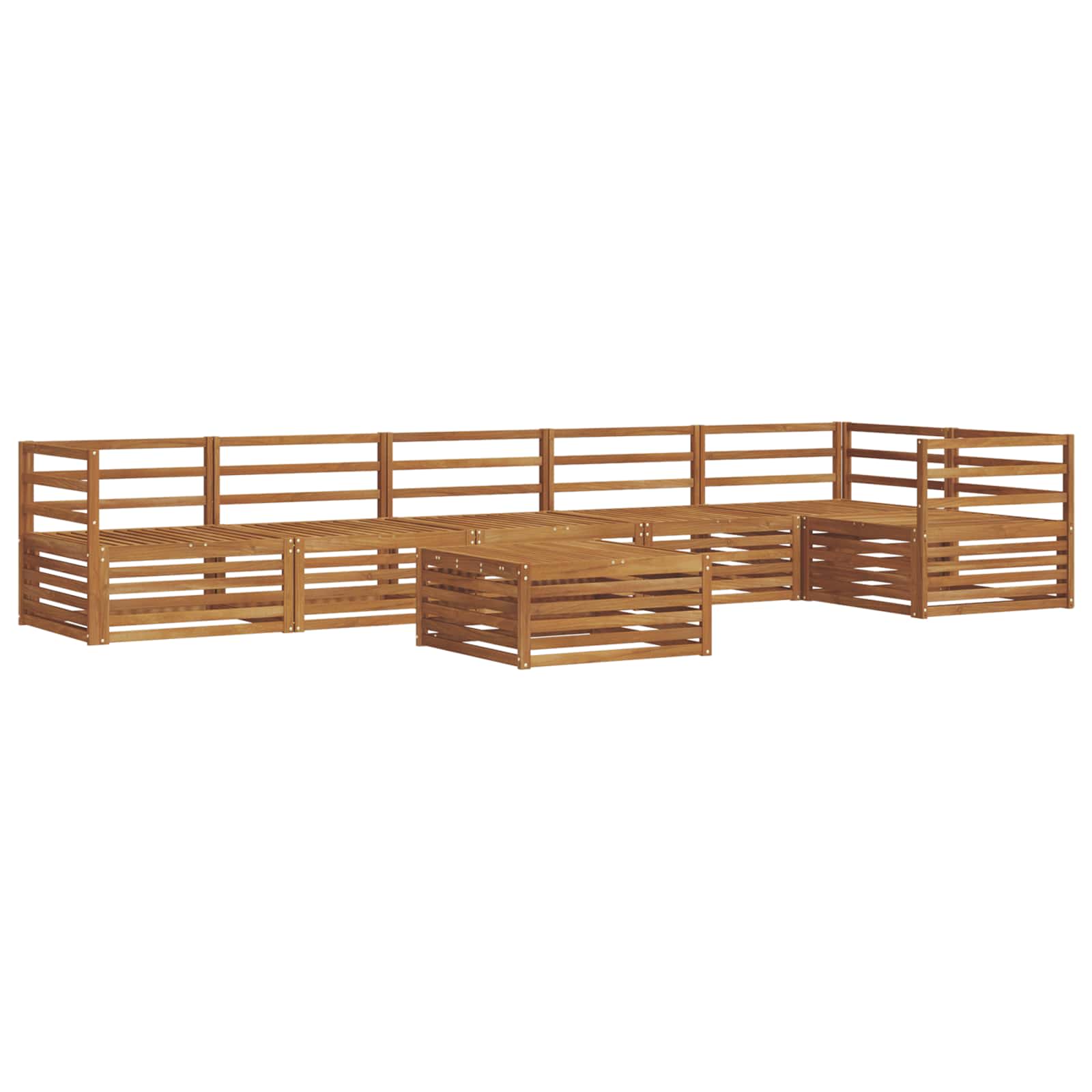 Buiten bankenset 7 pcs Naturel is nu te koop bij PeponiXL, paradijselijk wonen!