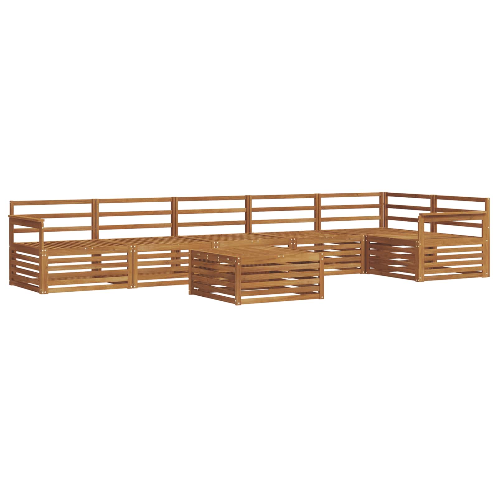 Buiten bankenset 7 pcs Naturel is nu te koop bij PeponiXL, paradijselijk wonen!
