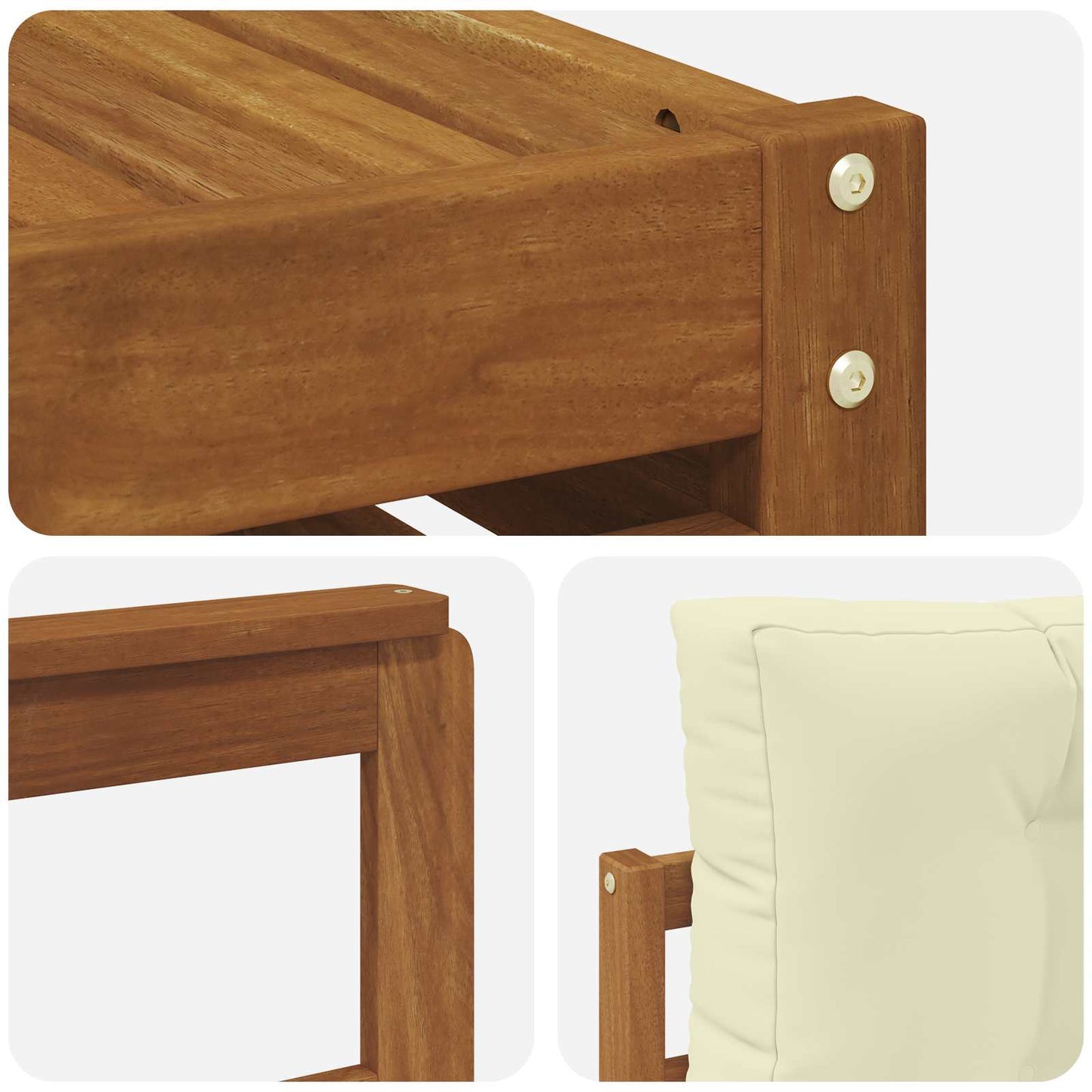 Buiten bankenset met kussen 7 pcs Natuurlijk en Crème is nu te koop bij PeponiXL, paradijselijk wonen!