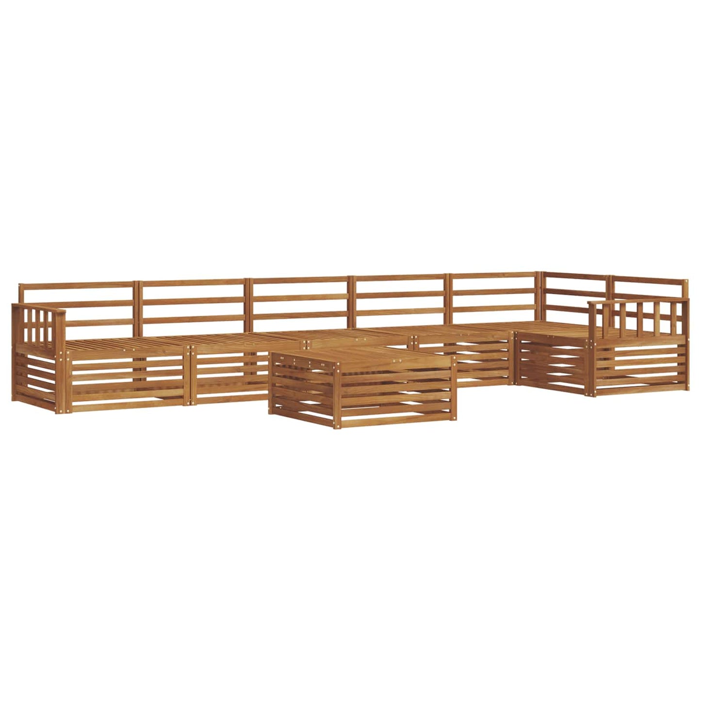 Buiten bankenset 7 pcs Naturel is nu te koop bij PeponiXL, paradijselijk wonen!
