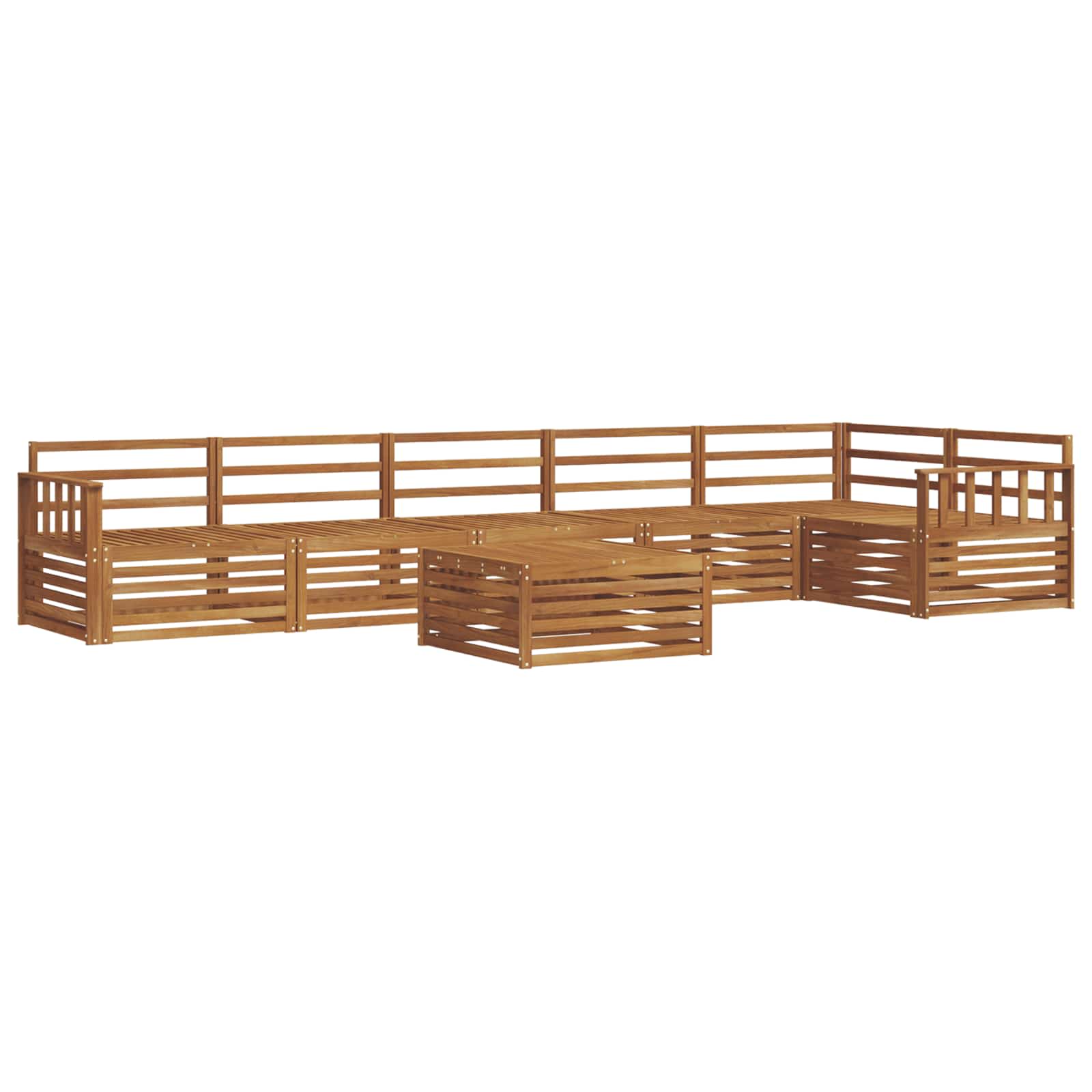 Buiten bankenset 7 pcs Naturel is nu te koop bij PeponiXL, paradijselijk wonen!