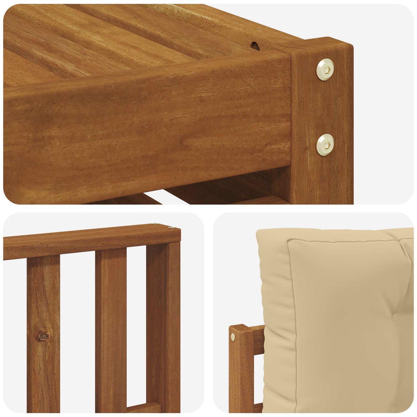 Buiten bankenset met kussen 7 pcs Natuurlijk en Beige is nu te koop bij PeponiXL, paradijselijk wonen!