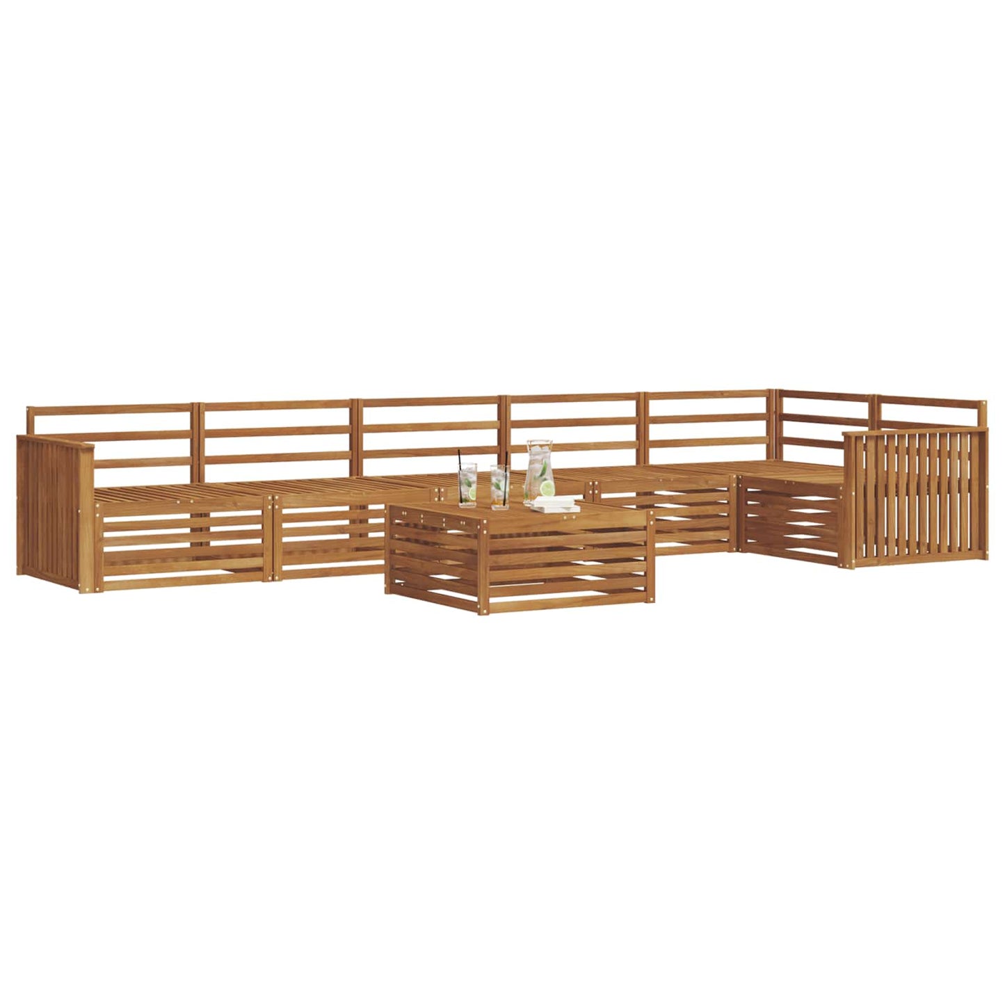 Buiten bankenset 7 pcs Naturel is nu te koop bij PeponiXL, paradijselijk wonen!