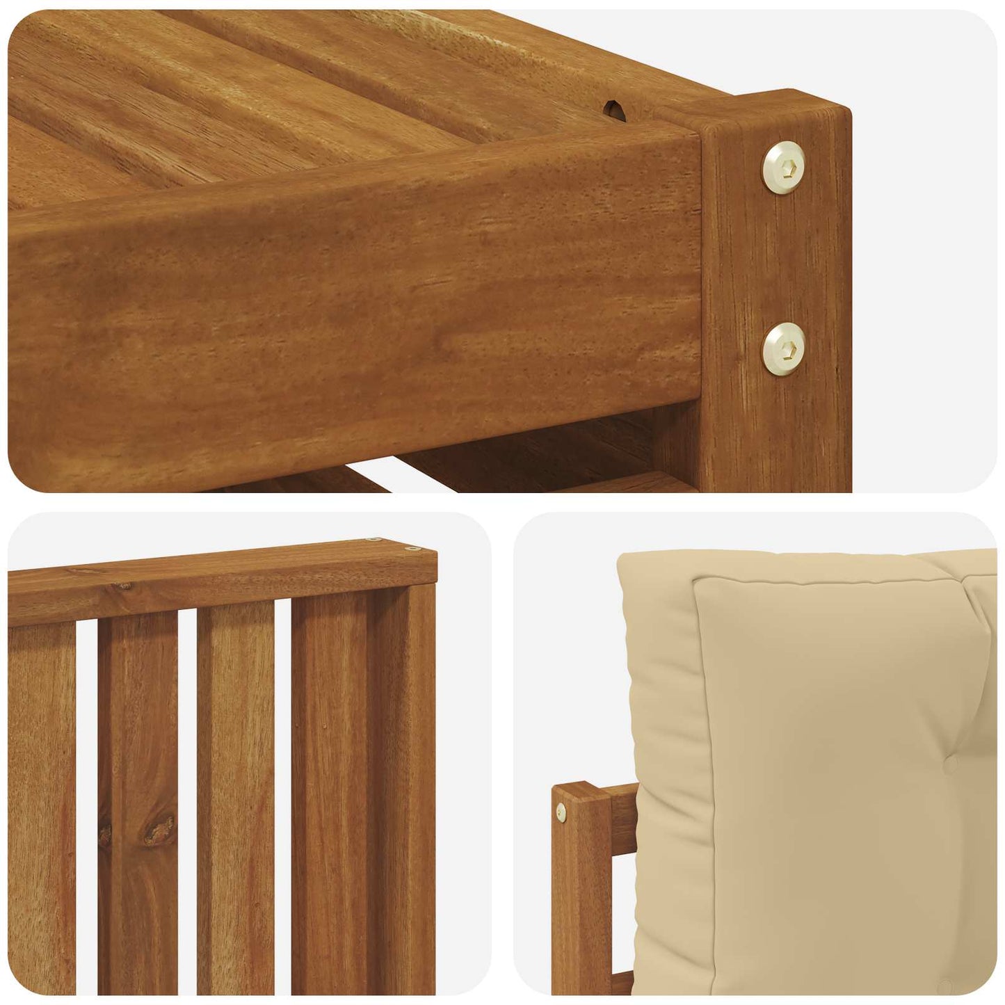 Buiten bankenset met kussen 7 pcs Natuurlijk en Beige is nu te koop bij PeponiXL, paradijselijk wonen!