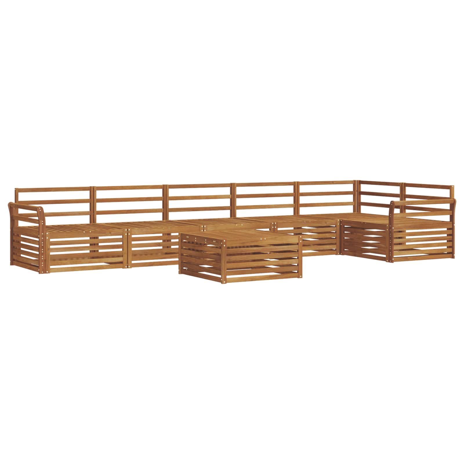 Buiten bankenset 7 pcs Naturel is nu te koop bij PeponiXL, paradijselijk wonen!