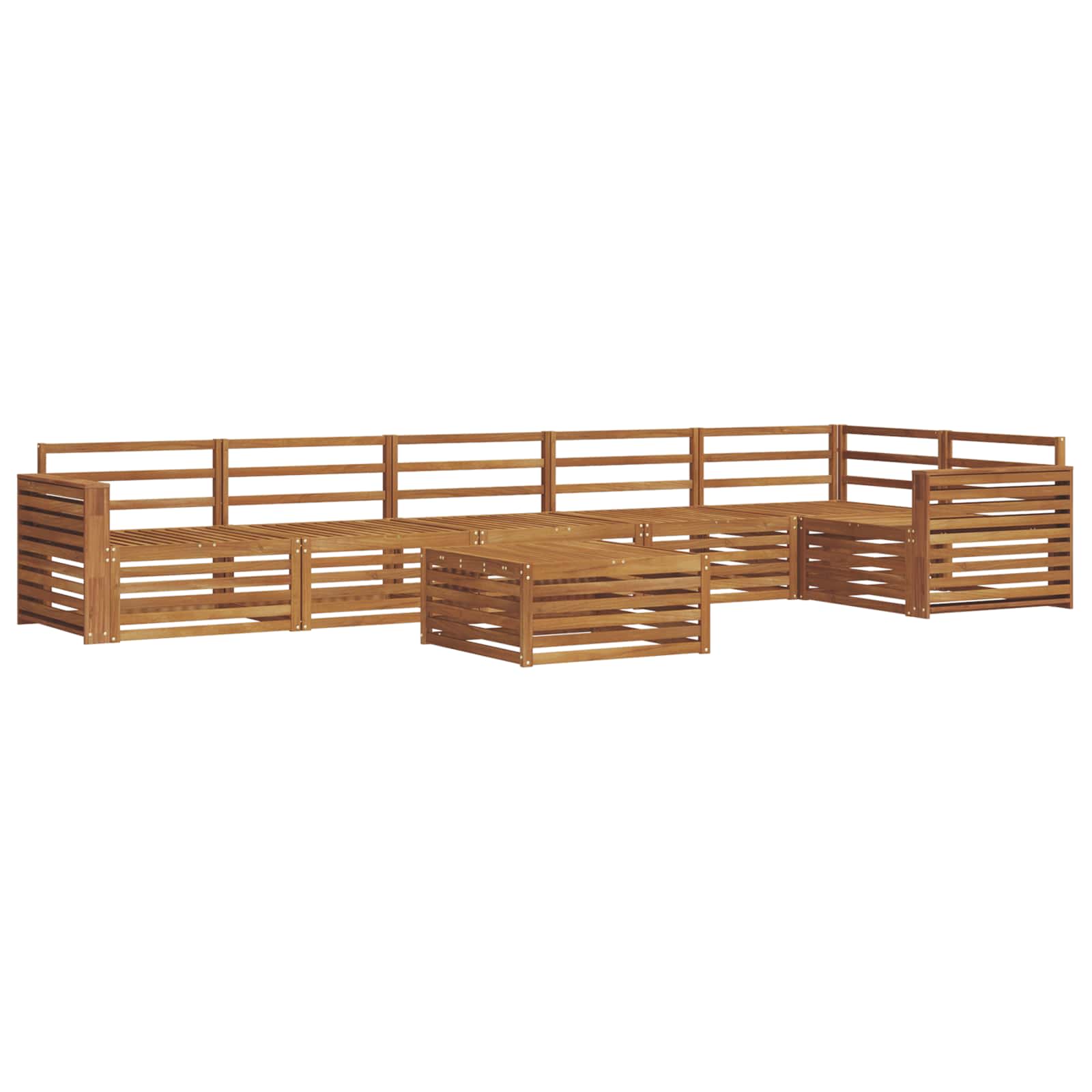 Buiten bankenset 7 pcs Naturel is nu te koop bij PeponiXL, paradijselijk wonen!