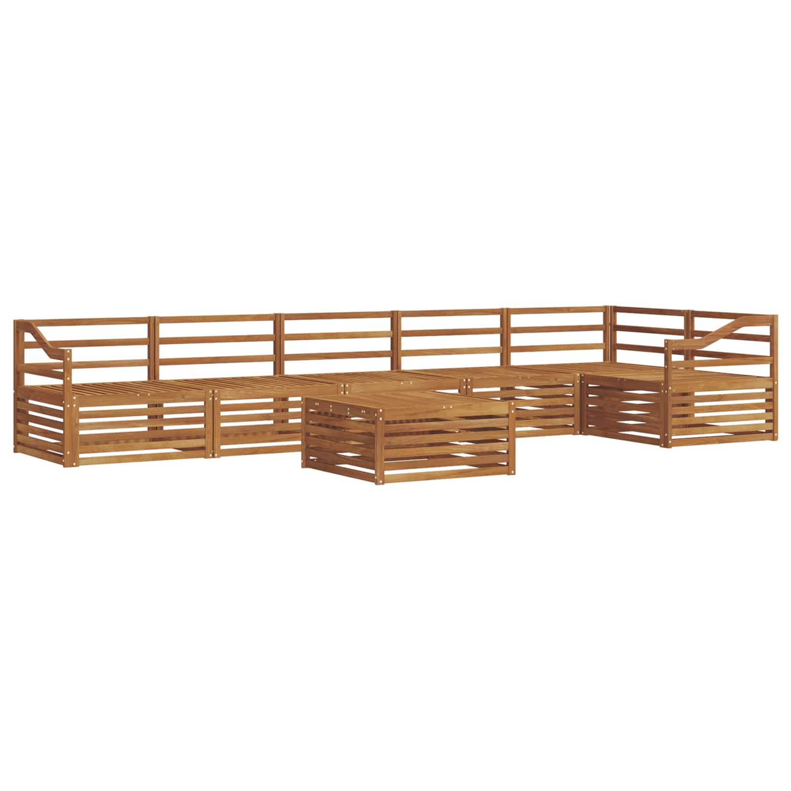 Buiten bankenset 7 pcs Naturel is nu te koop bij PeponiXL, paradijselijk wonen!