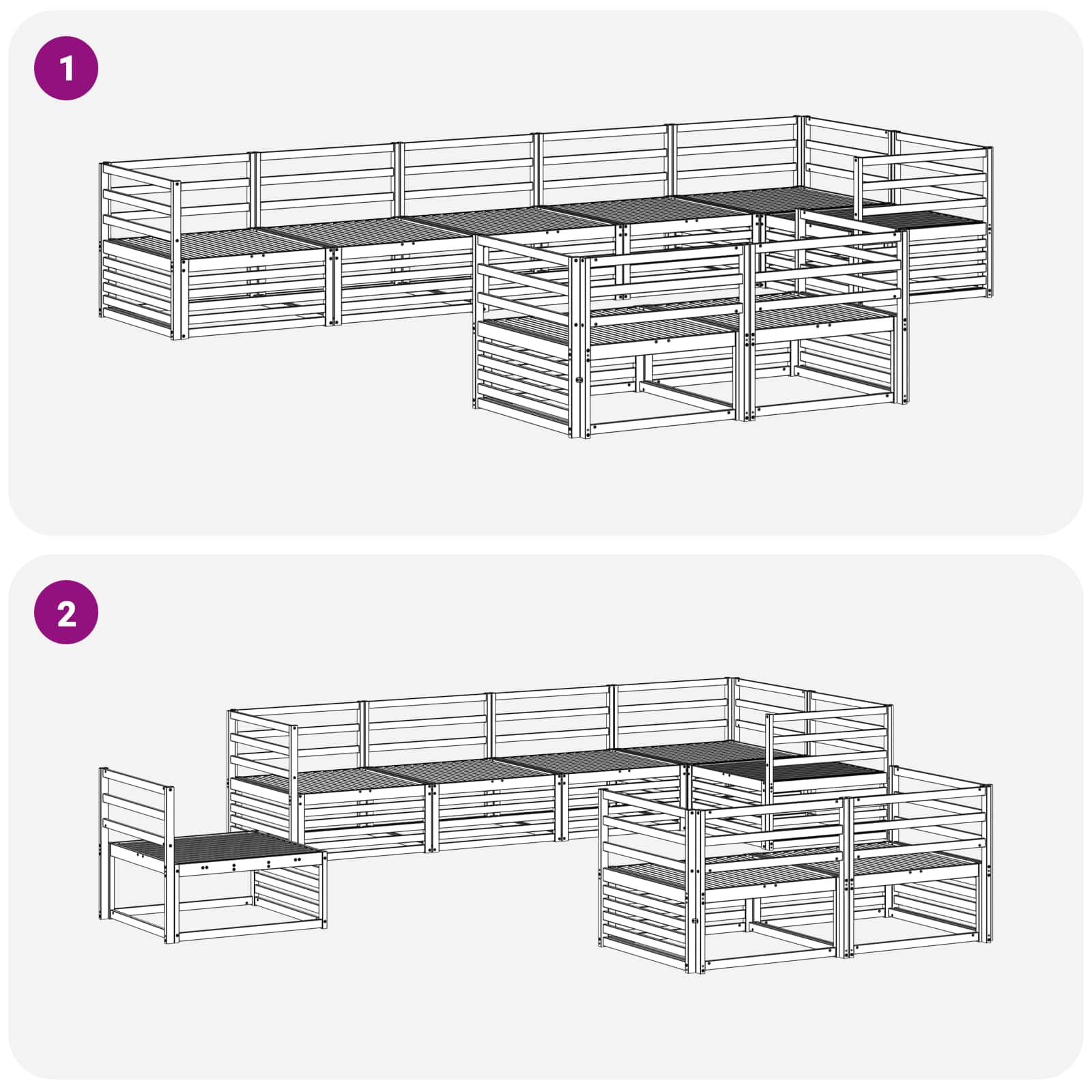 Buiten bankenset 8 pcs Naturel Massief Acaciahout is nu te koop bij PeponiXL, paradijselijk wonen!