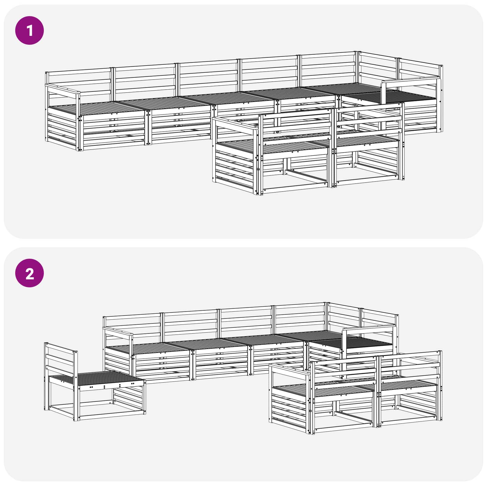 Buiten bankenset 8 pcs Naturel Massief Acaciahout is nu te koop bij PeponiXL, paradijselijk wonen!