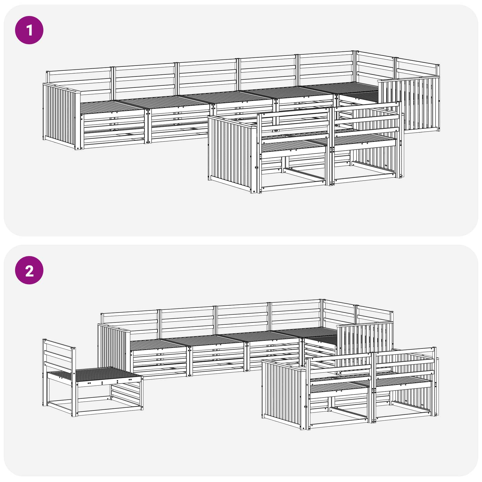 Buiten bankenset 8 pcs Naturel Massief Acaciahout is nu te koop bij PeponiXL, paradijselijk wonen!