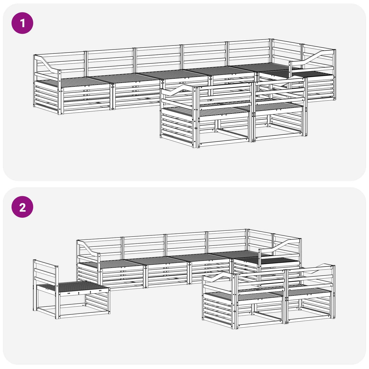 Buiten bankenset 8 pcs Naturel Massief Acaciahout is nu te koop bij PeponiXL, paradijselijk wonen!