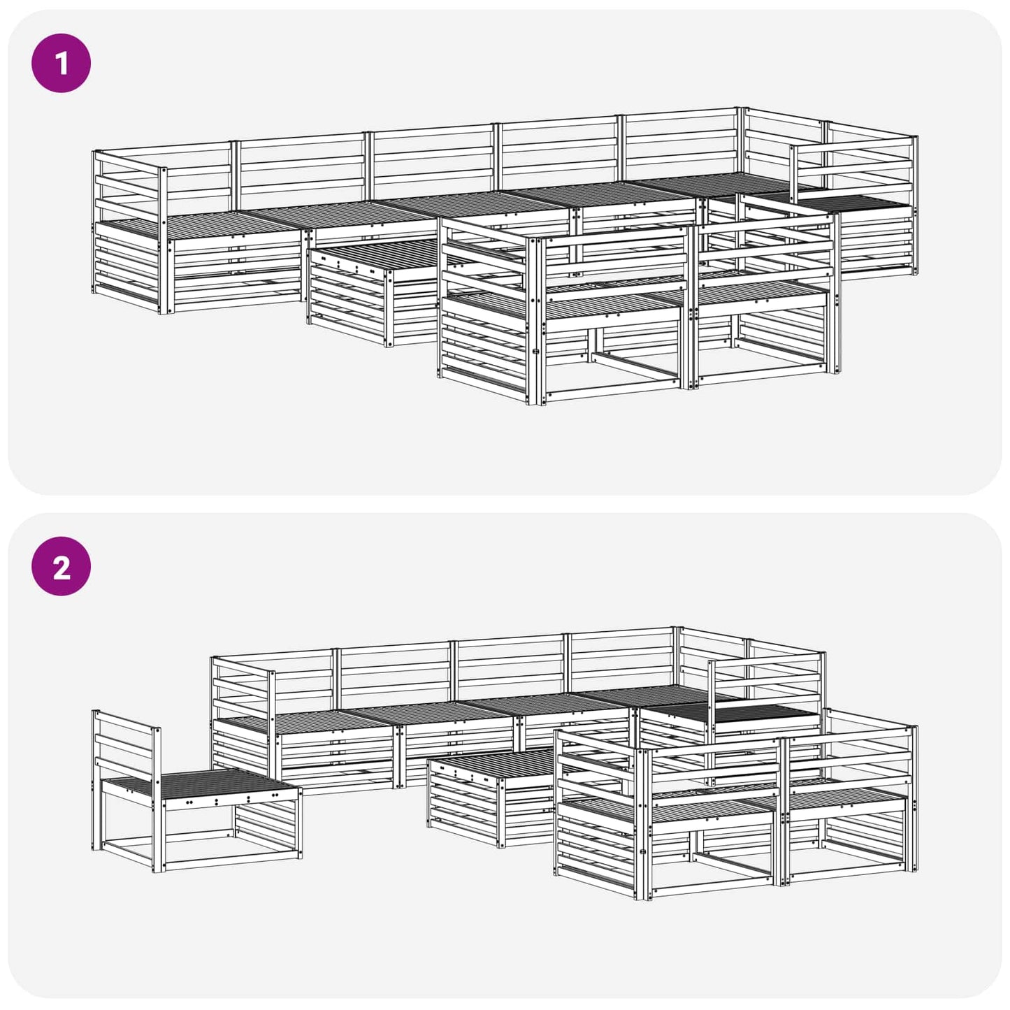 Buiten bankenset 9 pcs Naturel Massief Acaciahout is nu te koop bij PeponiXL, paradijselijk wonen!