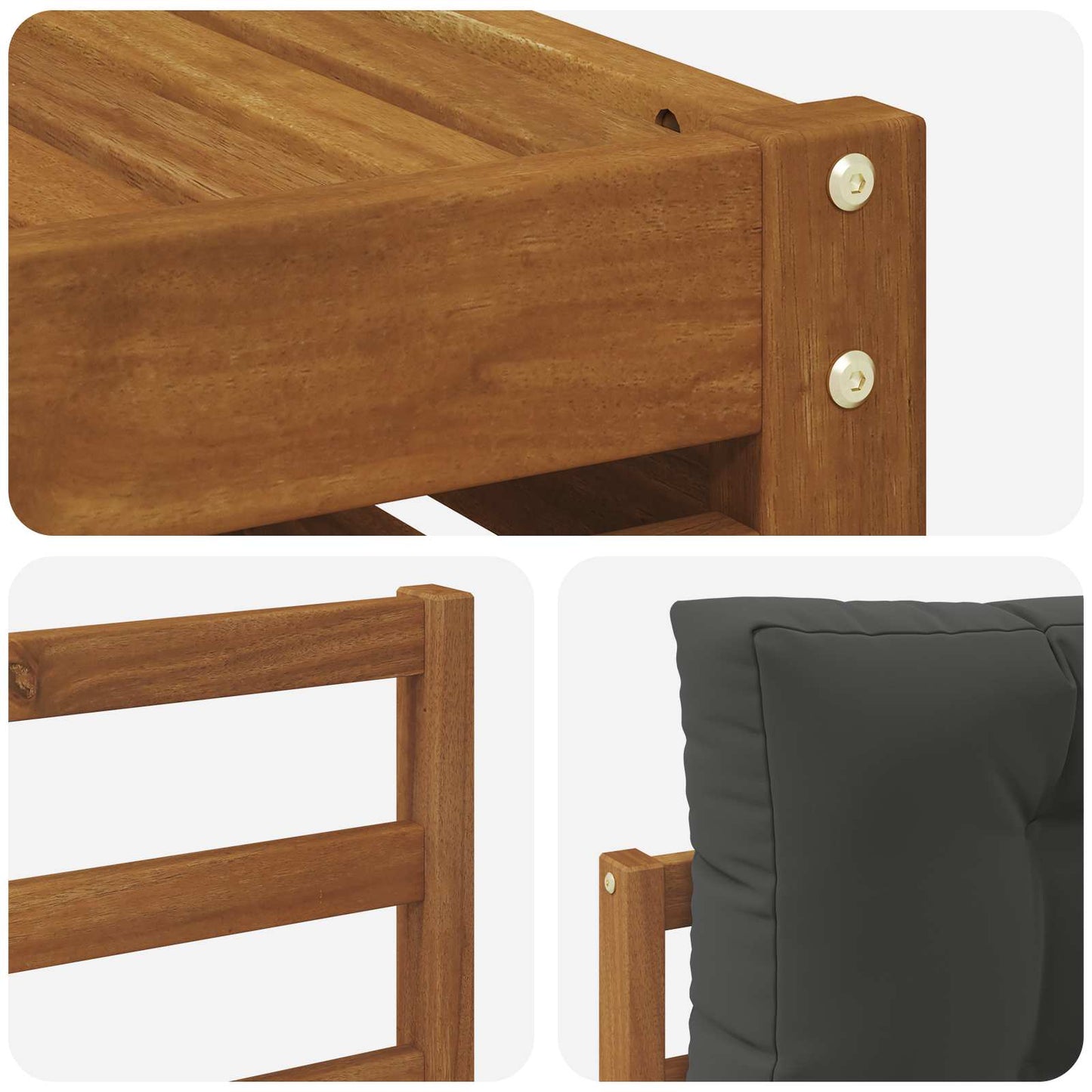 Buiten bankenset met kussen 9 pcs Natuurlijk en Antraciet is nu te koop bij PeponiXL, paradijselijk wonen!