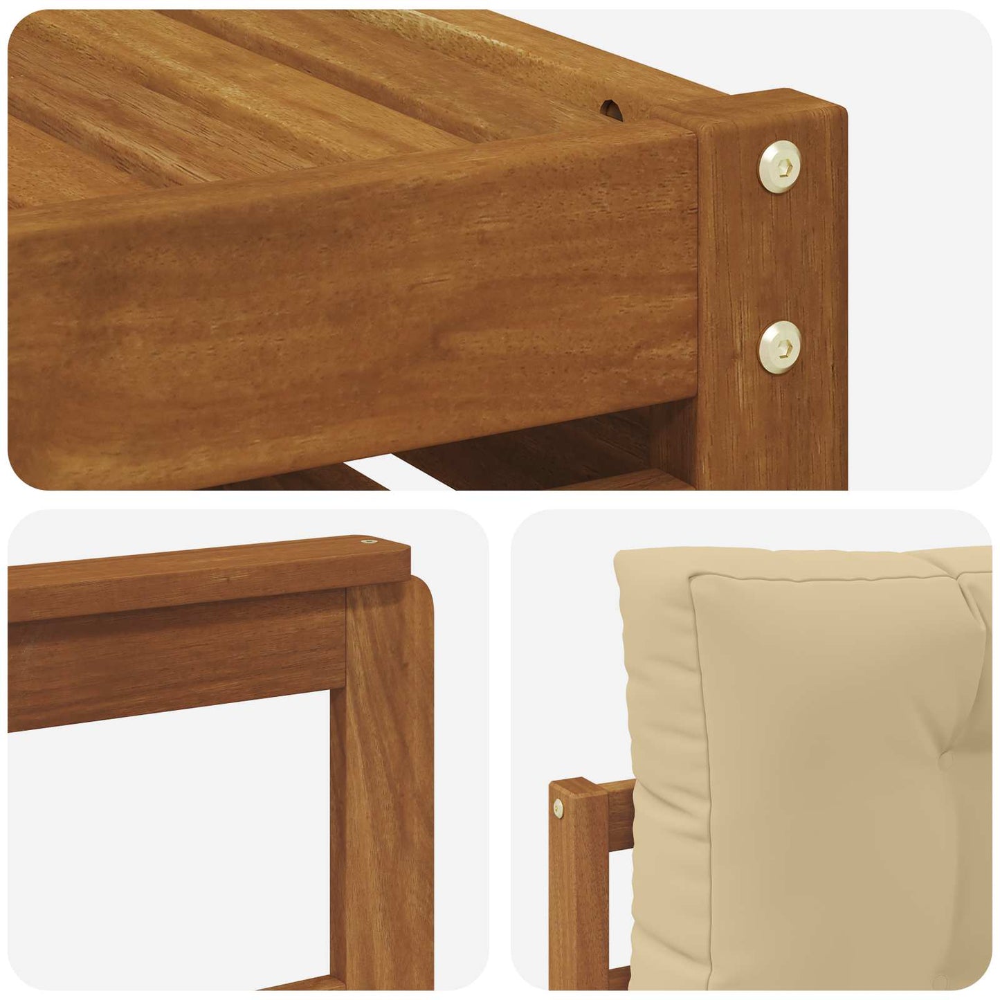 Buiten bankenset met kussen 9 pcs Natuurlijk en Beige is nu te koop bij PeponiXL, paradijselijk wonen!