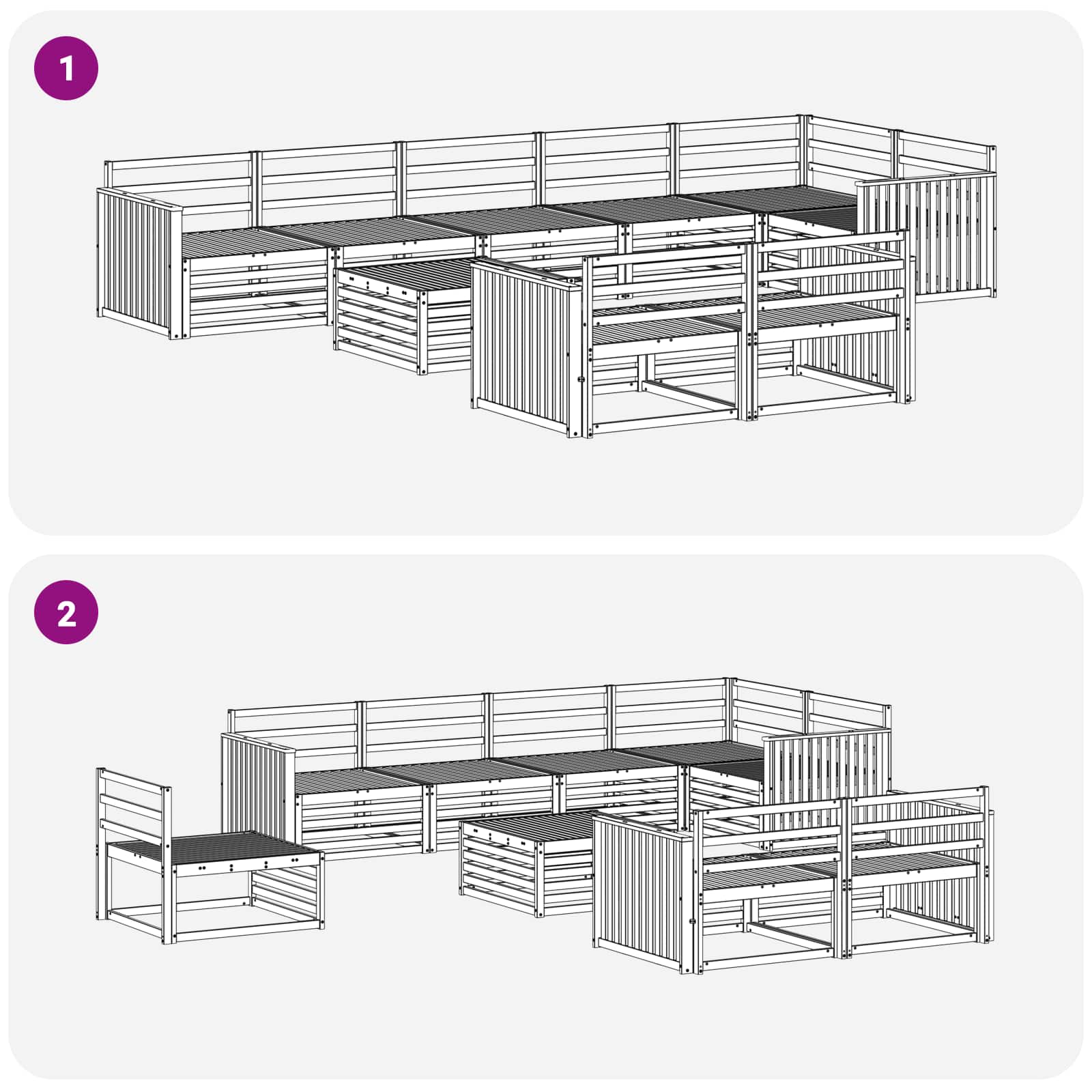 Buiten bankenset 9 pcs Naturel Massief Acaciahout is nu te koop bij PeponiXL, paradijselijk wonen!