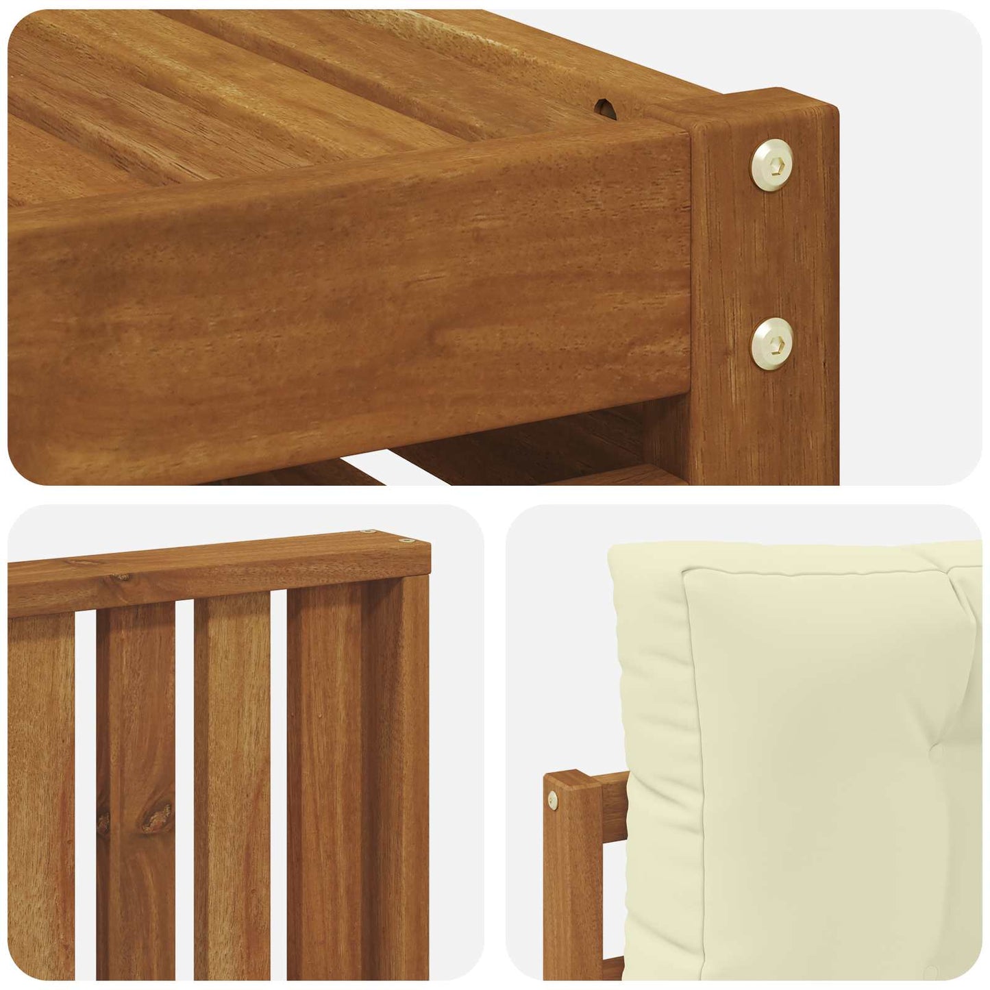 Buiten bankenset met kussen 9 pcs Natuurlijk en Crème is nu te koop bij PeponiXL, paradijselijk wonen!
