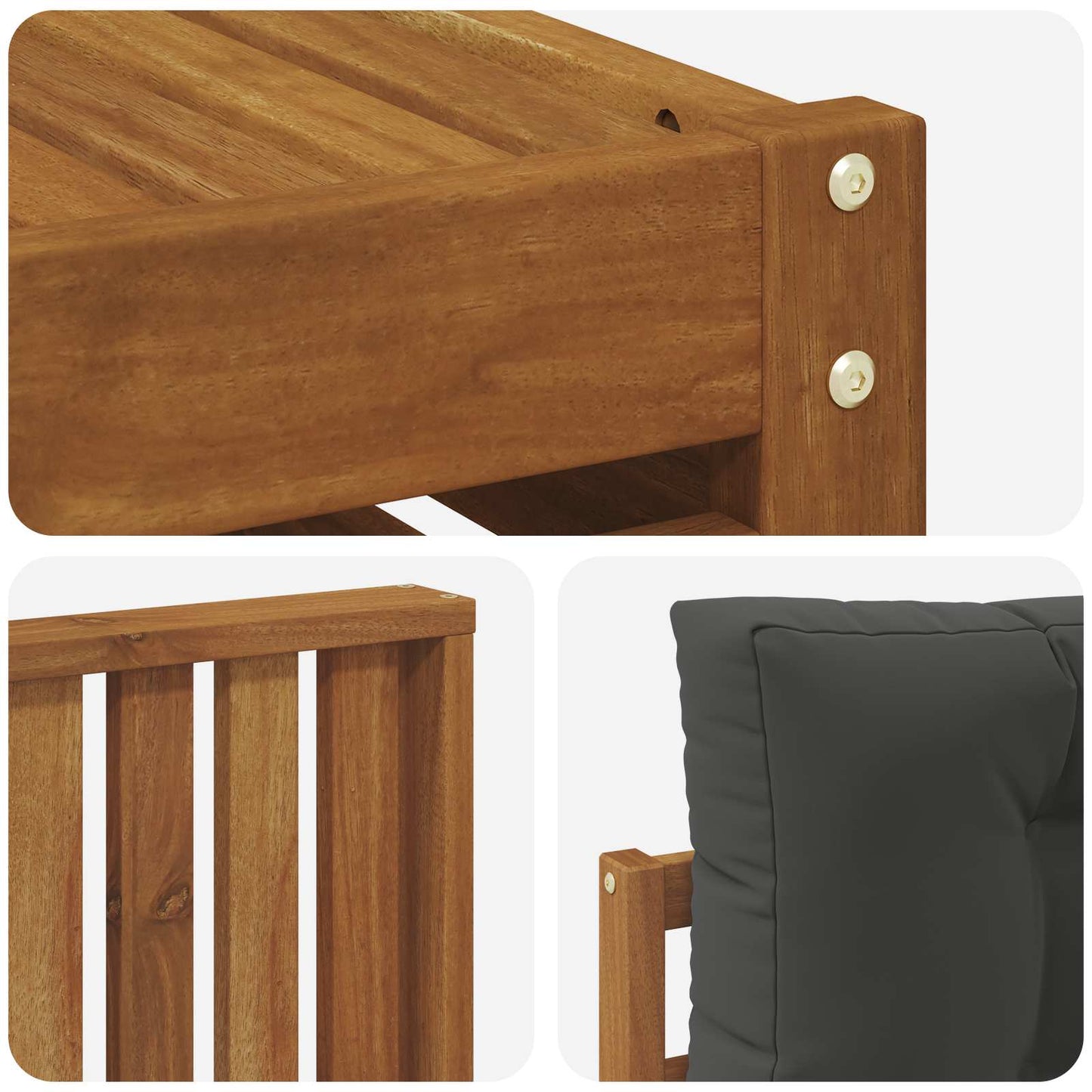 Buiten bankenset met kussen 9 pcs Natuurlijk en Antraciet is nu te koop bij PeponiXL, paradijselijk wonen!