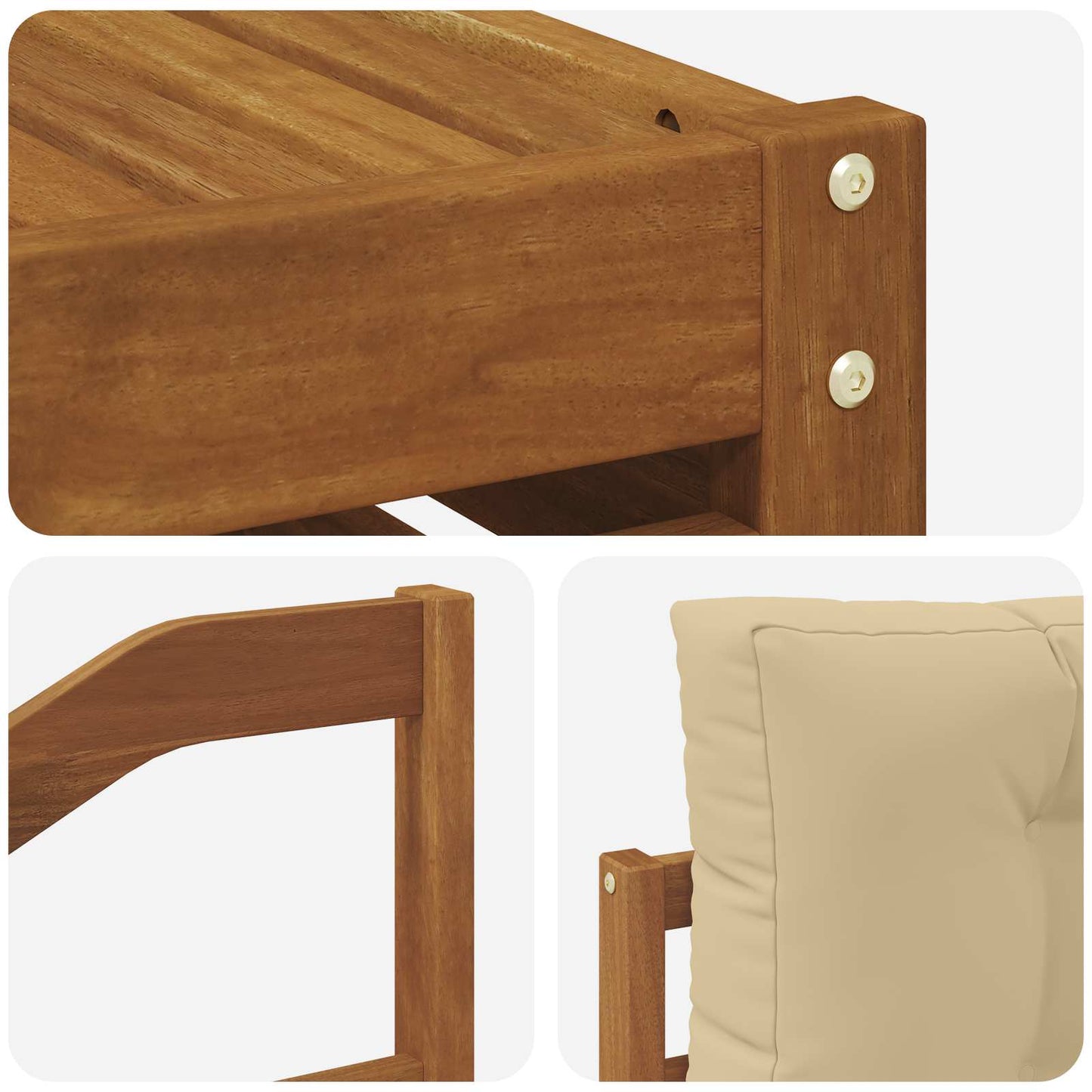 Buiten bankenset met kussen 9 pcs Natuurlijk en Beige is nu te koop bij PeponiXL, paradijselijk wonen!