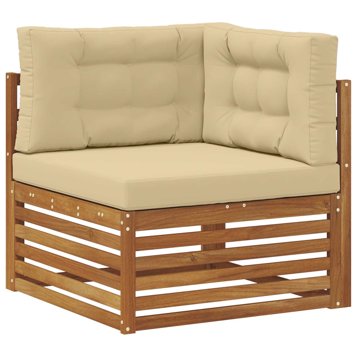 Buiten bankenset met kussen 9 pcs Natuurlijk en Beige is nu te koop bij PeponiXL, paradijselijk wonen!