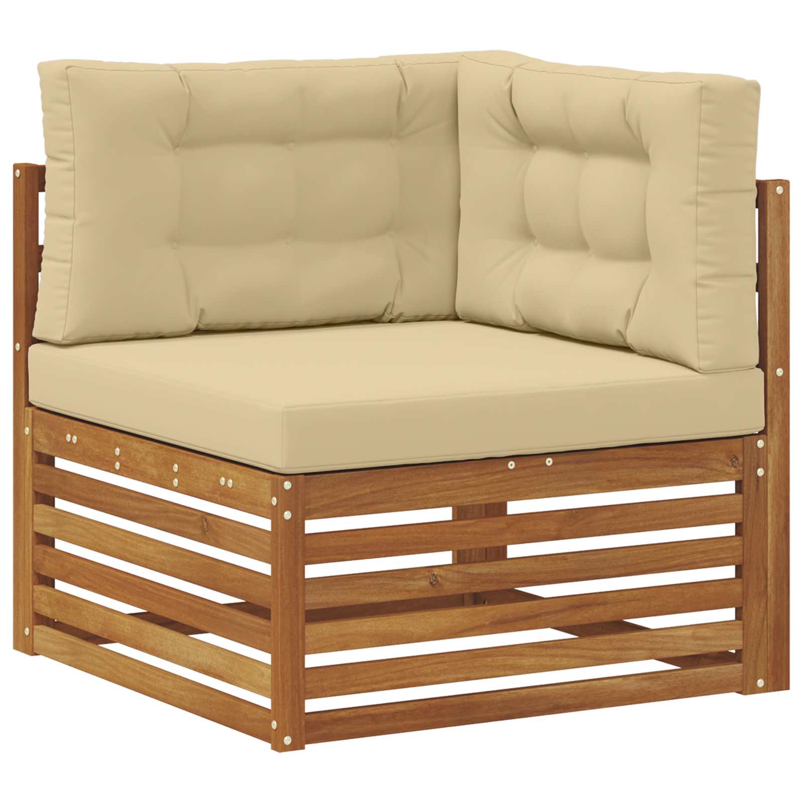 Buiten bankenset met kussen 9 pcs Natuurlijk en Beige is nu te koop bij PeponiXL, paradijselijk wonen!
