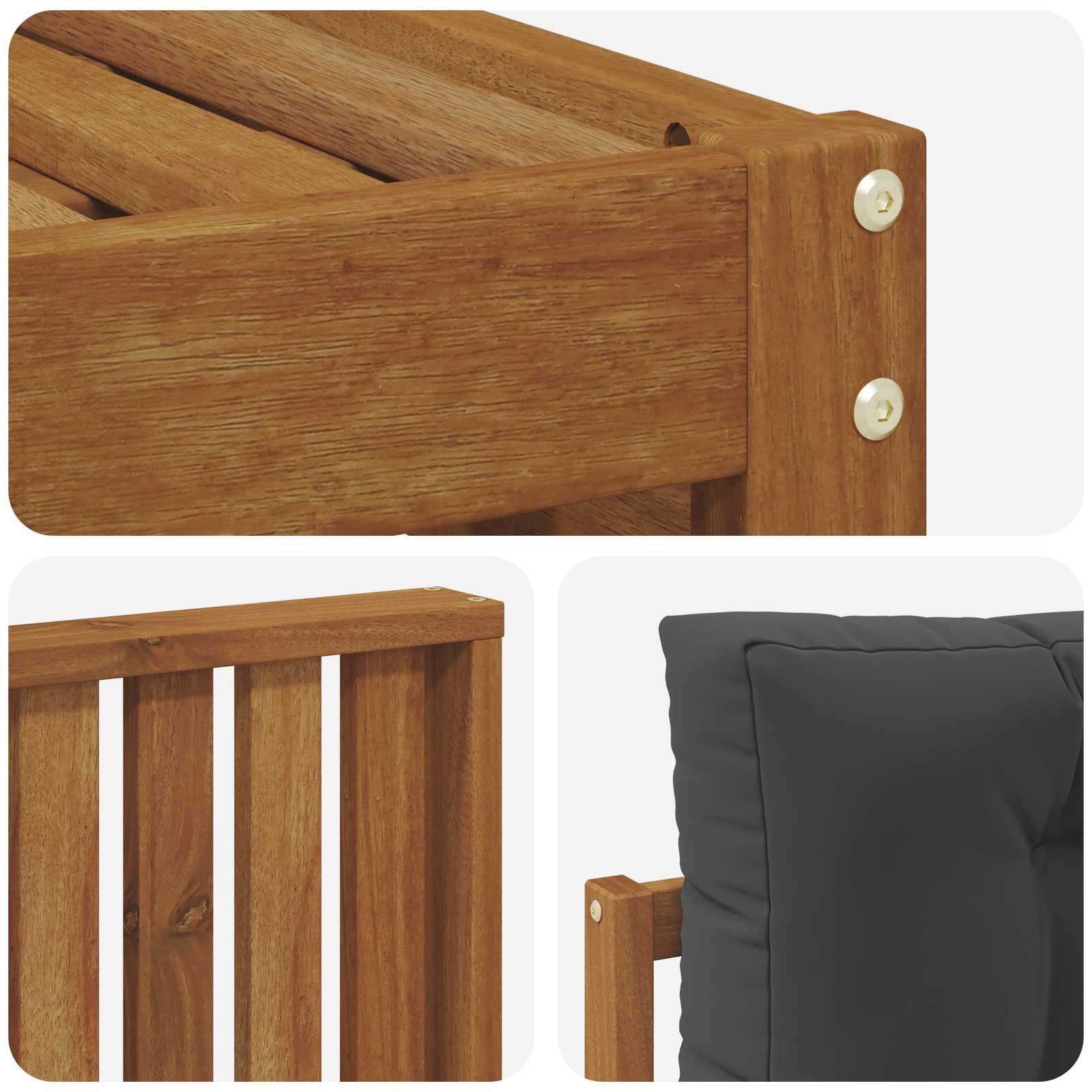 Buiten bankenset met kussen 6 pcs Natuurlijk en Antraciet is nu te koop bij PeponiXL, paradijselijk wonen!