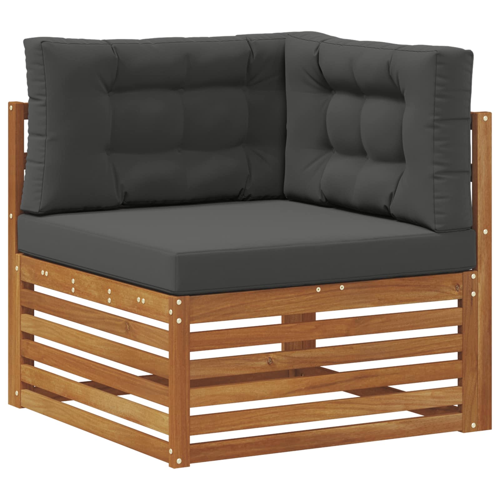 Buiten bankenset met kussen 6 pcs Natuurlijk en Antraciet is nu te koop bij PeponiXL, paradijselijk wonen!