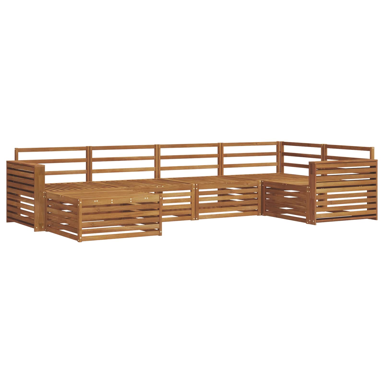 Buiten bankenset 6 pcs Naturel is nu te koop bij PeponiXL, paradijselijk wonen!