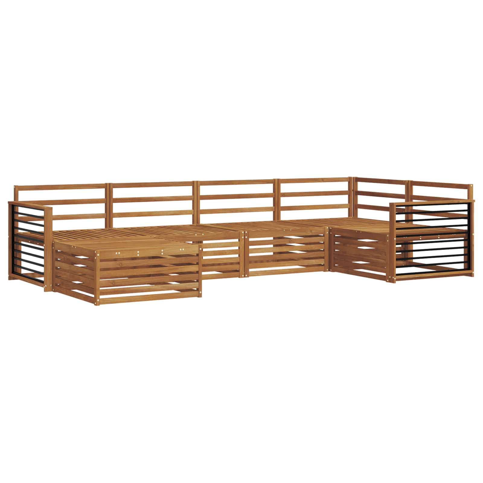 Buiten bankenset 6 pcs Naturel is nu te koop bij PeponiXL, paradijselijk wonen!
