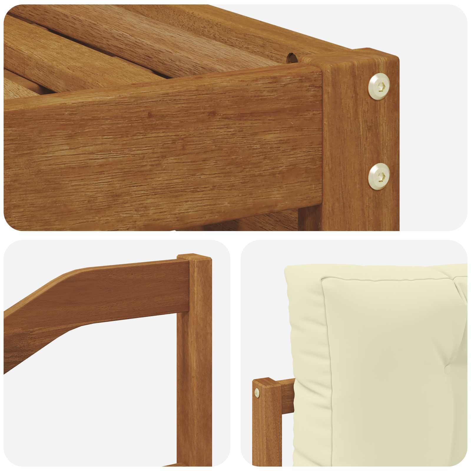 Buiten bankenset met kussen 6 pcs Natuurlijk en Crème is nu te koop bij PeponiXL, paradijselijk wonen!