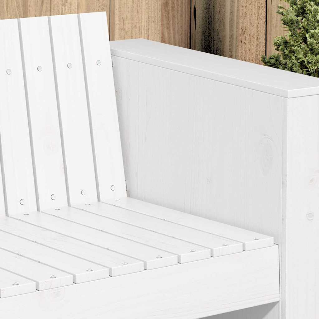Tuinbank Wit 134 x 60 x 62 cm Massief grenenhout is nu te koop bij PeponiXL, paradijselijk wonen!