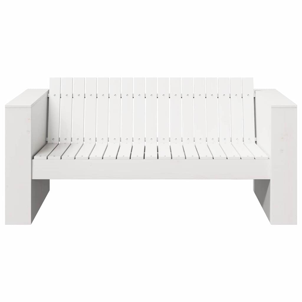 Tuinbank Wit 134 x 60 x 62 cm Massief grenenhout is nu te koop bij PeponiXL, paradijselijk wonen!