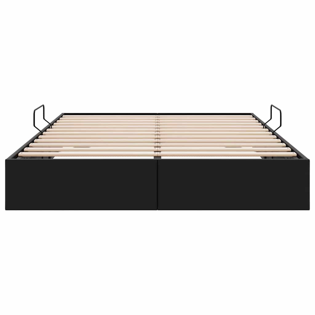 Opslag bed met opslag Zwart 137 x 190 cm Kunstleer is nu te koop bij PeponiXL, paradijselijk wonen!