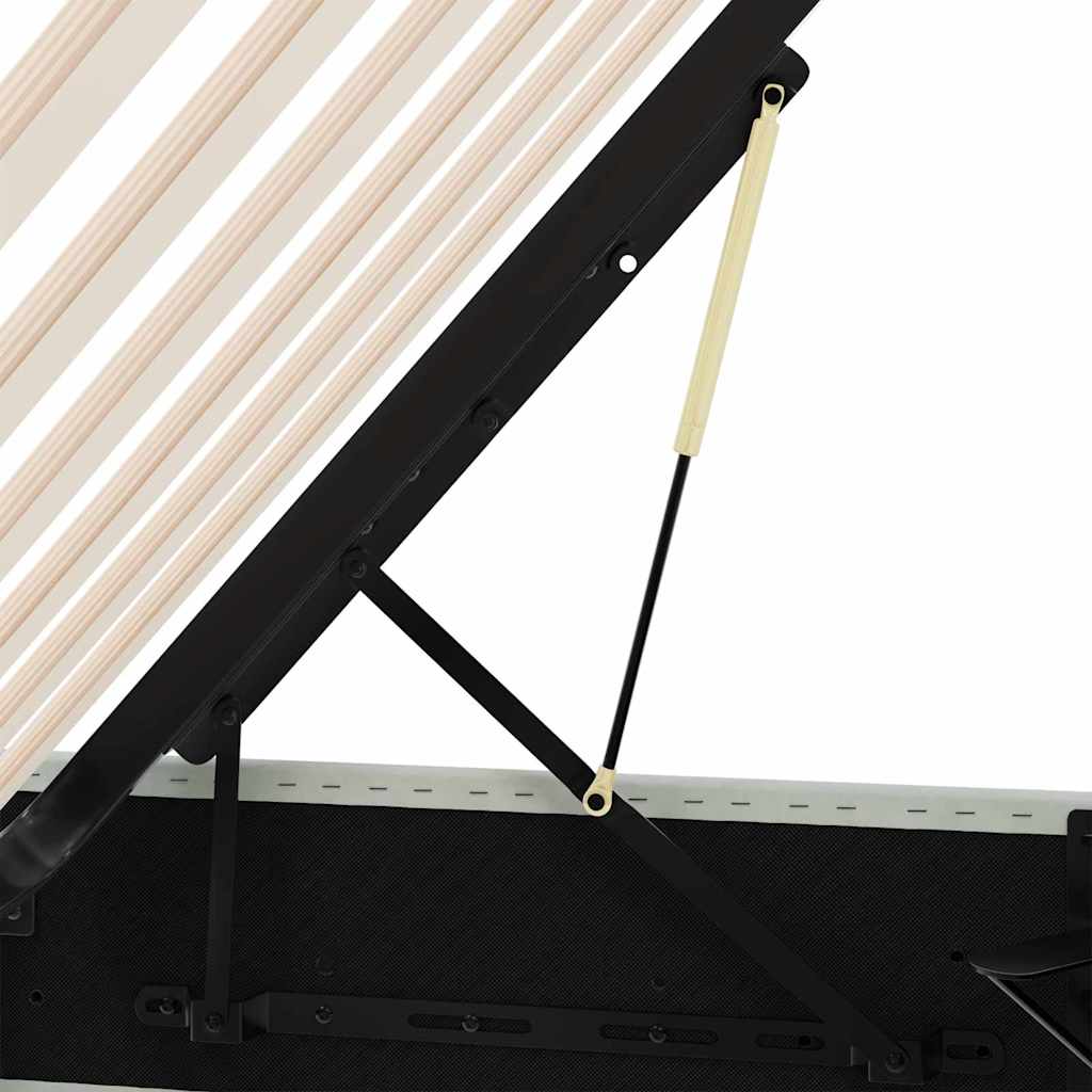 Opslag bed met opslag Lichtgrijs 137 x 190 cm fluweel