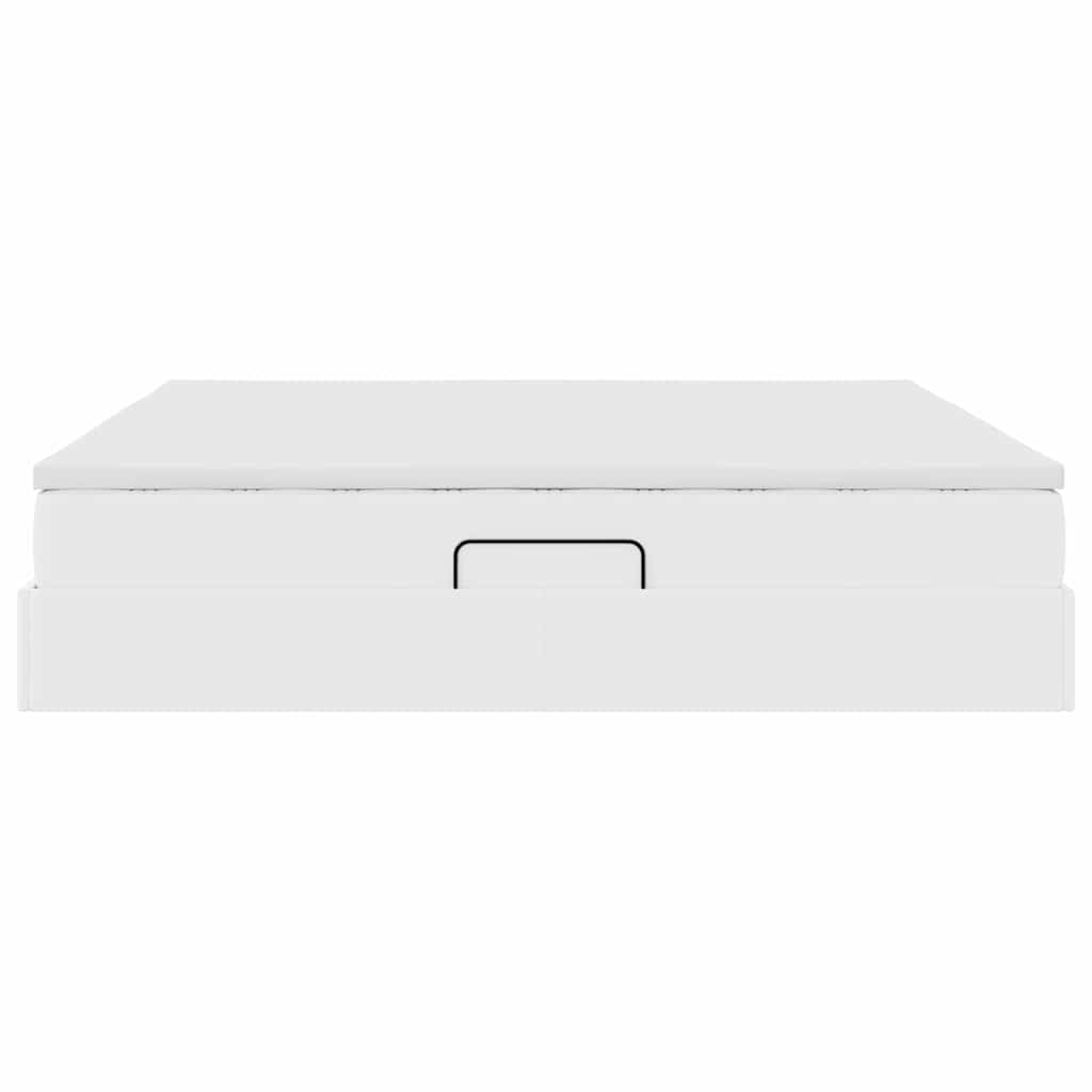 Opslag bed met matras met matras Wit 200 x 200 cm Nep Leer is nu te koop bij PeponiXL, paradijselijk wonen!