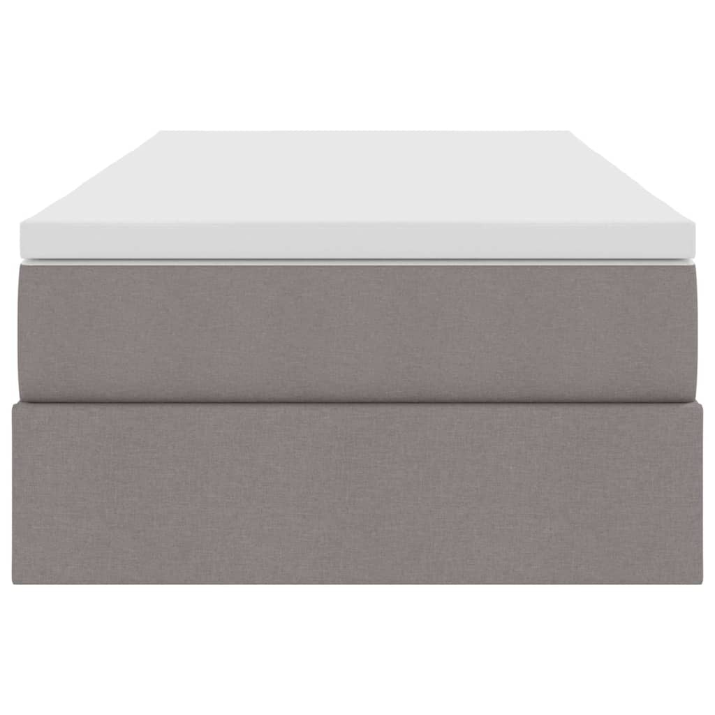 Opslag bed met matras met matras Taupe 90 x 190 cm Polyester is nu te koop bij PeponiXL, paradijselijk wonen!