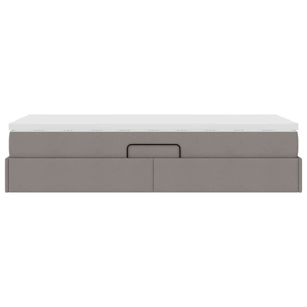 Opslag bed met matras met matras Taupe 90 x 190 cm Polyester is nu te koop bij PeponiXL, paradijselijk wonen!